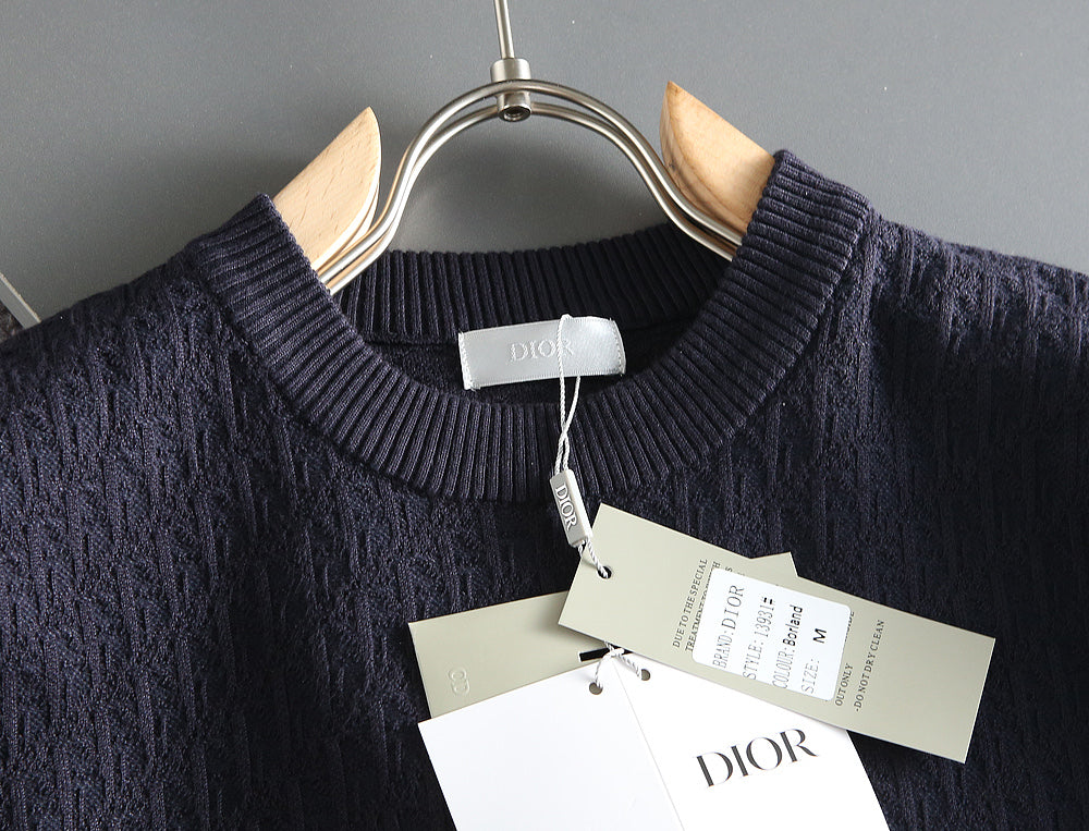 Dior 26s Men Textured Crewneck Sweater Knitwear 434250
