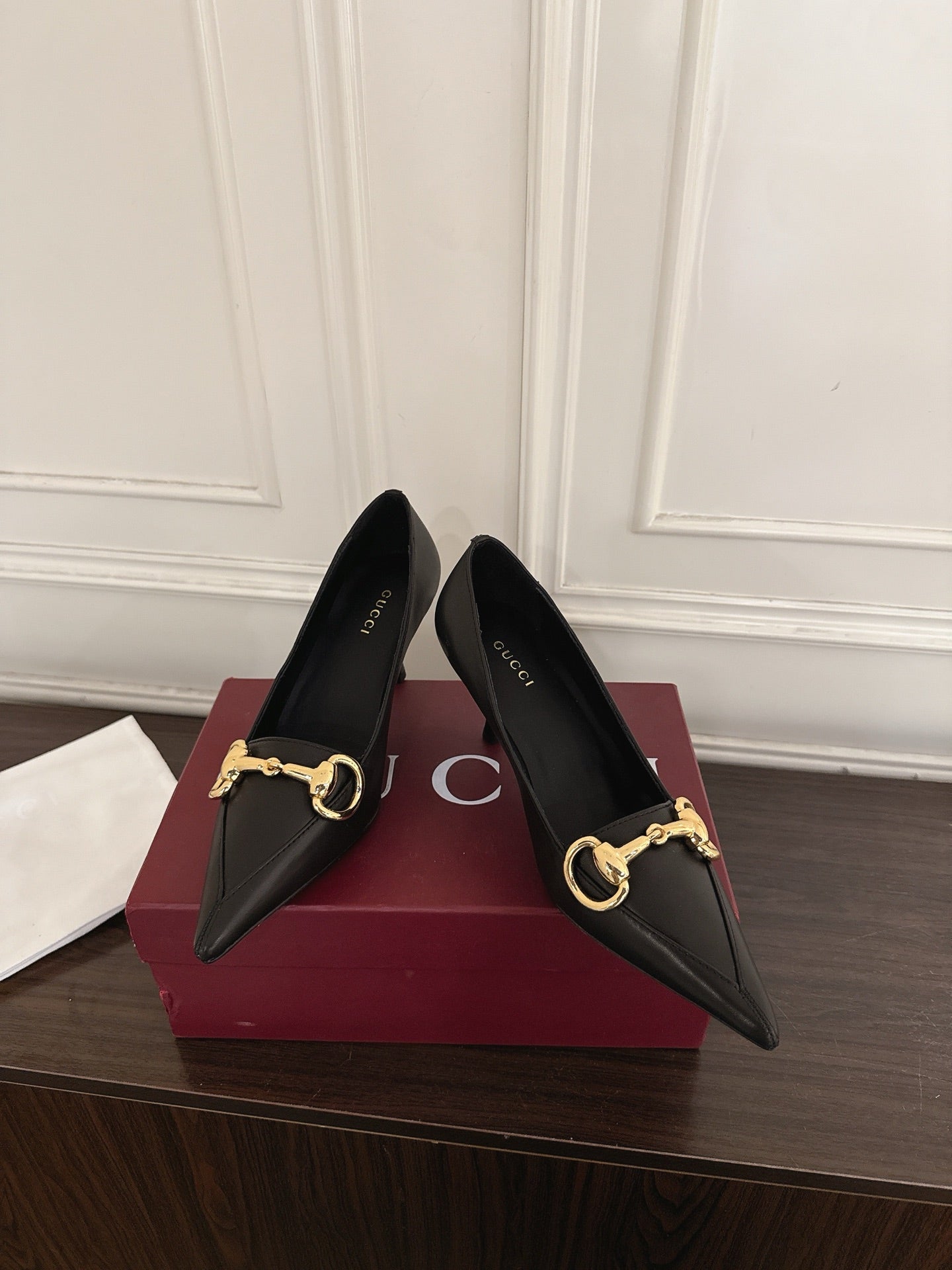 GG Boulevard Pumps 7.5cm Black Leather 888854