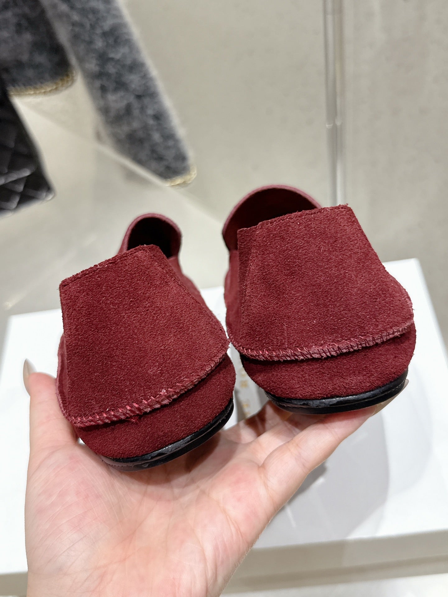 The Row Tyler Loafer Dar Red Suede 338394
