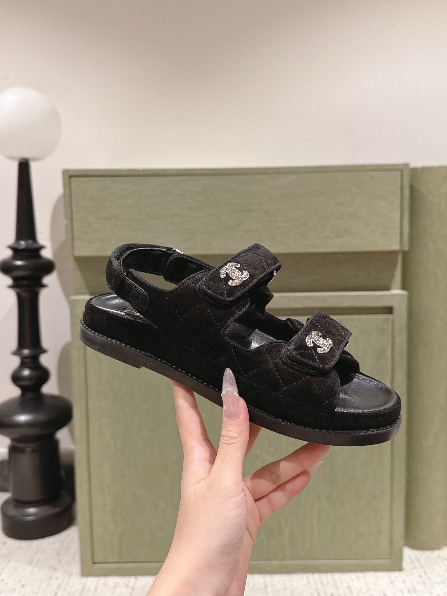 CC 26s Dad Sandal Black Suede 762928