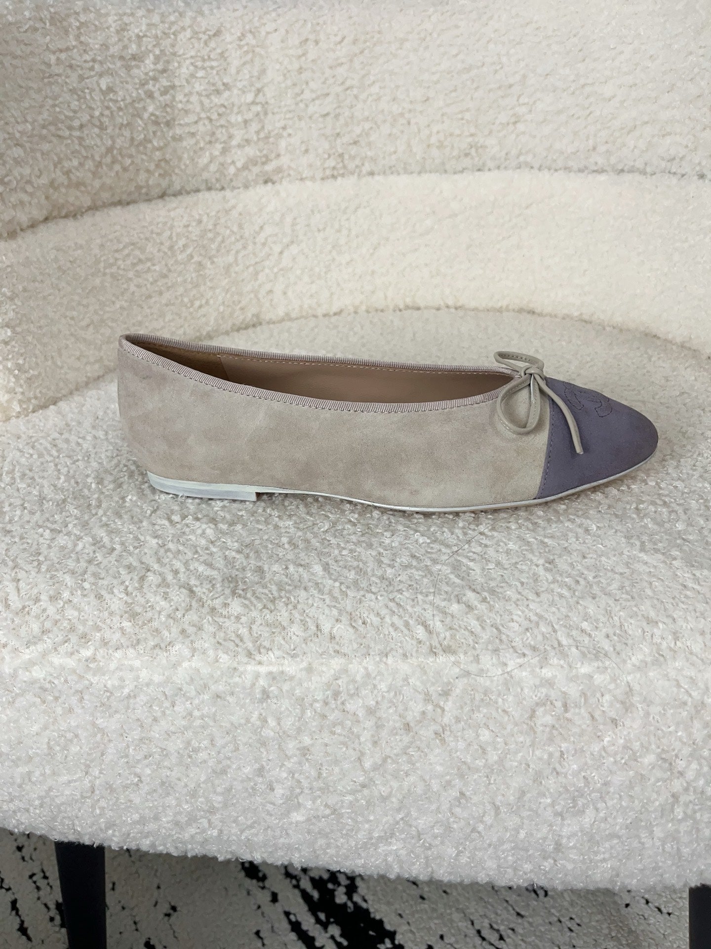 CC 26A Ballet Flat Taupe Purple Suede 900745