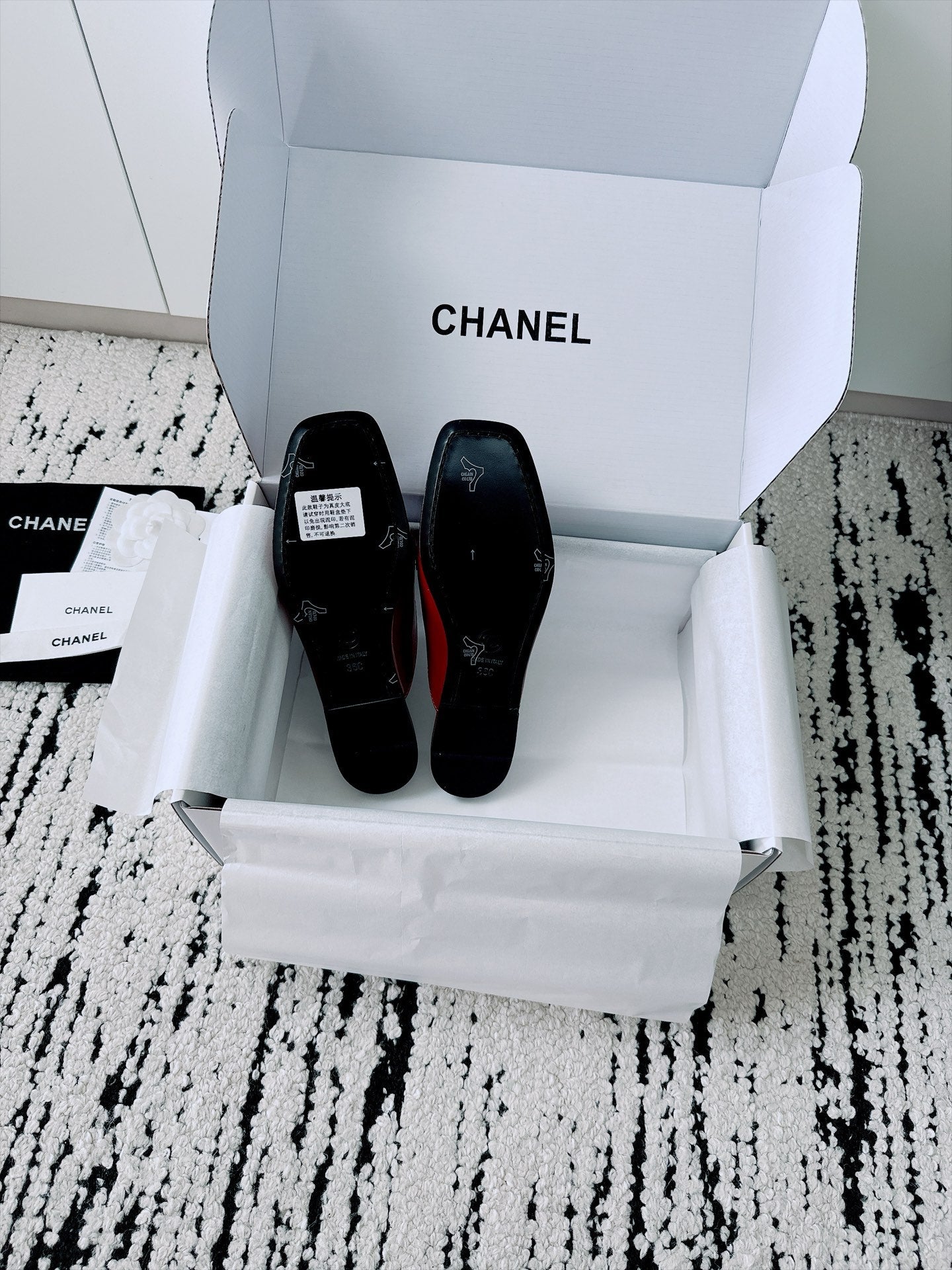 CC AW26 Mocassins Mule Red Shiny Leather 942470