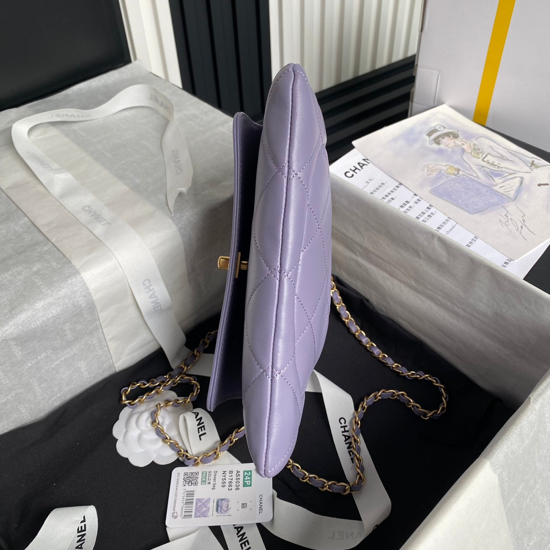 CC 24b Cluth 25cm Violet Lambskin