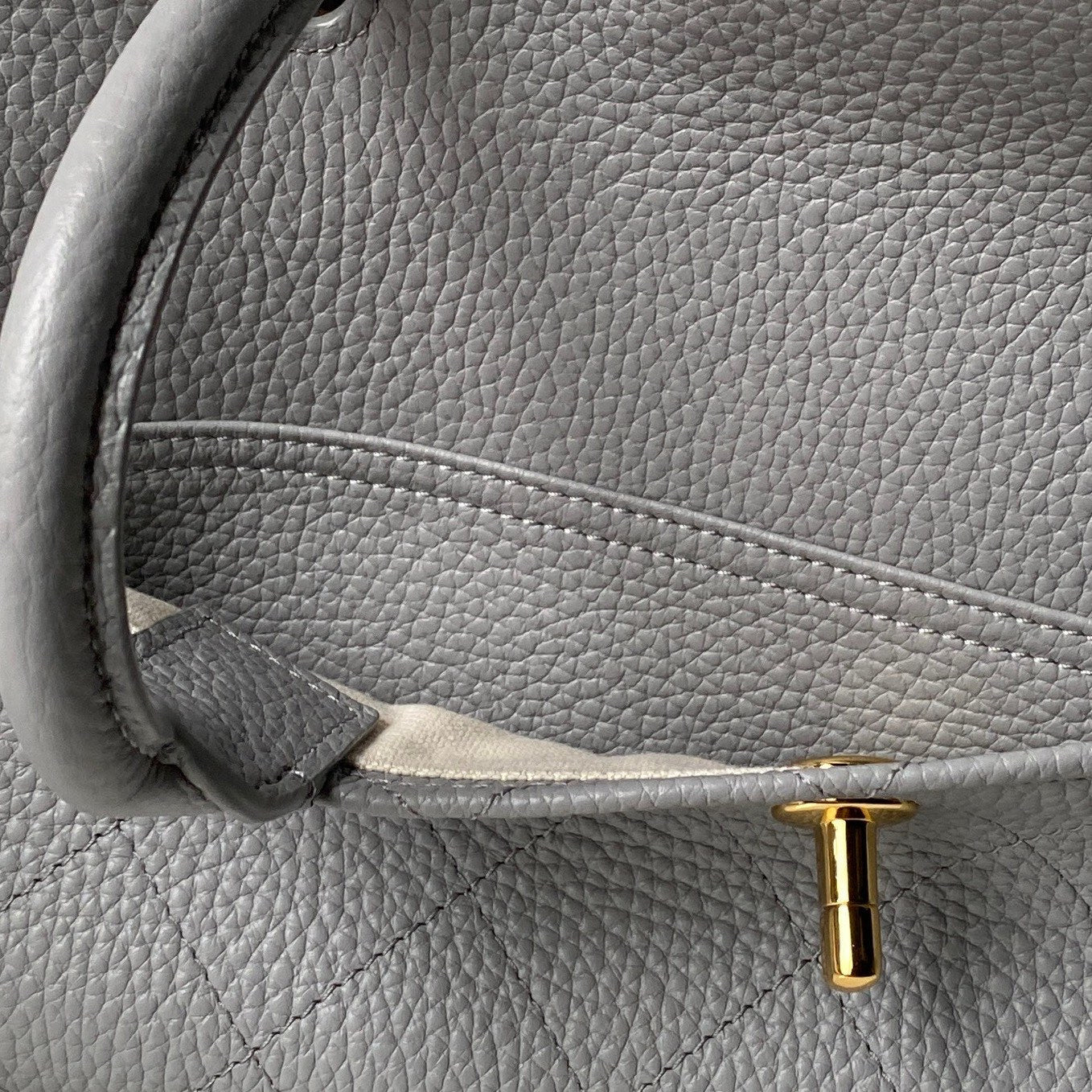 CC 26ss Small Shopping Bag 30.5cm Gray Grain Leather