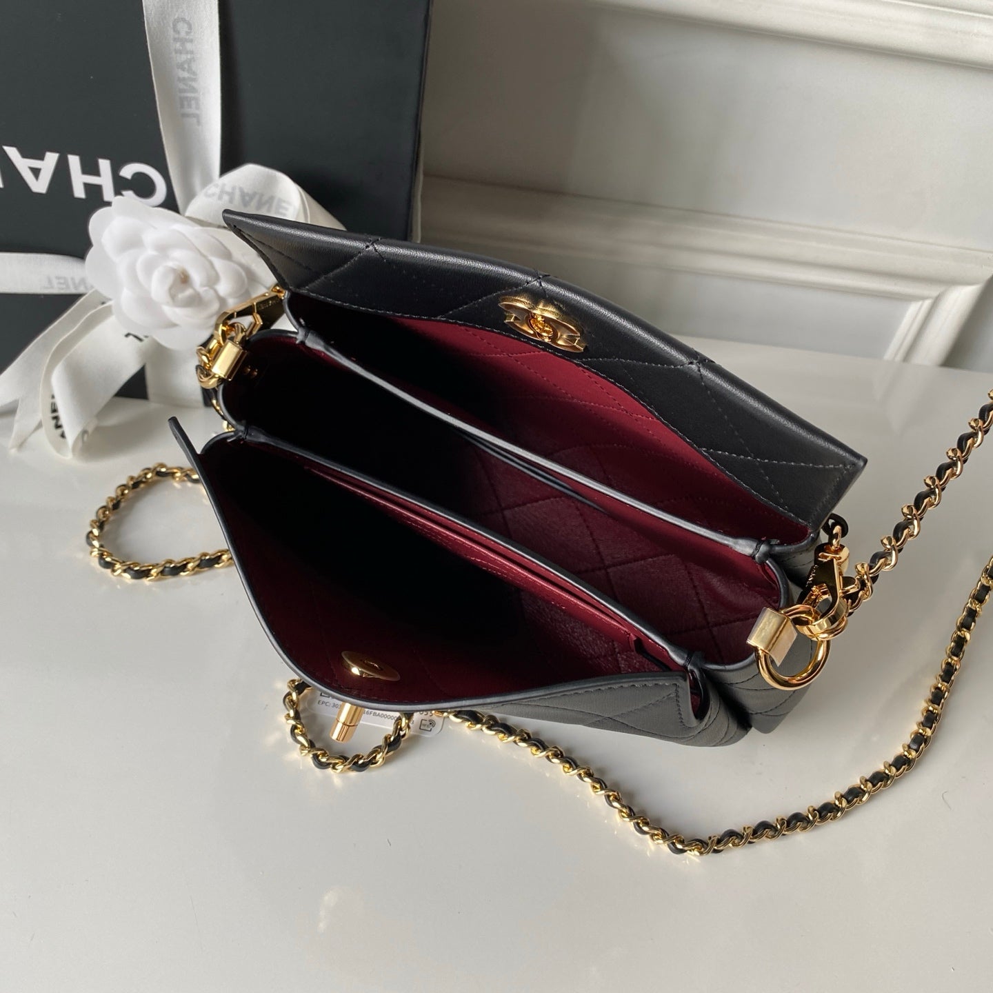 CC AS6255 Trendy Hobo Bag Black Lambskin