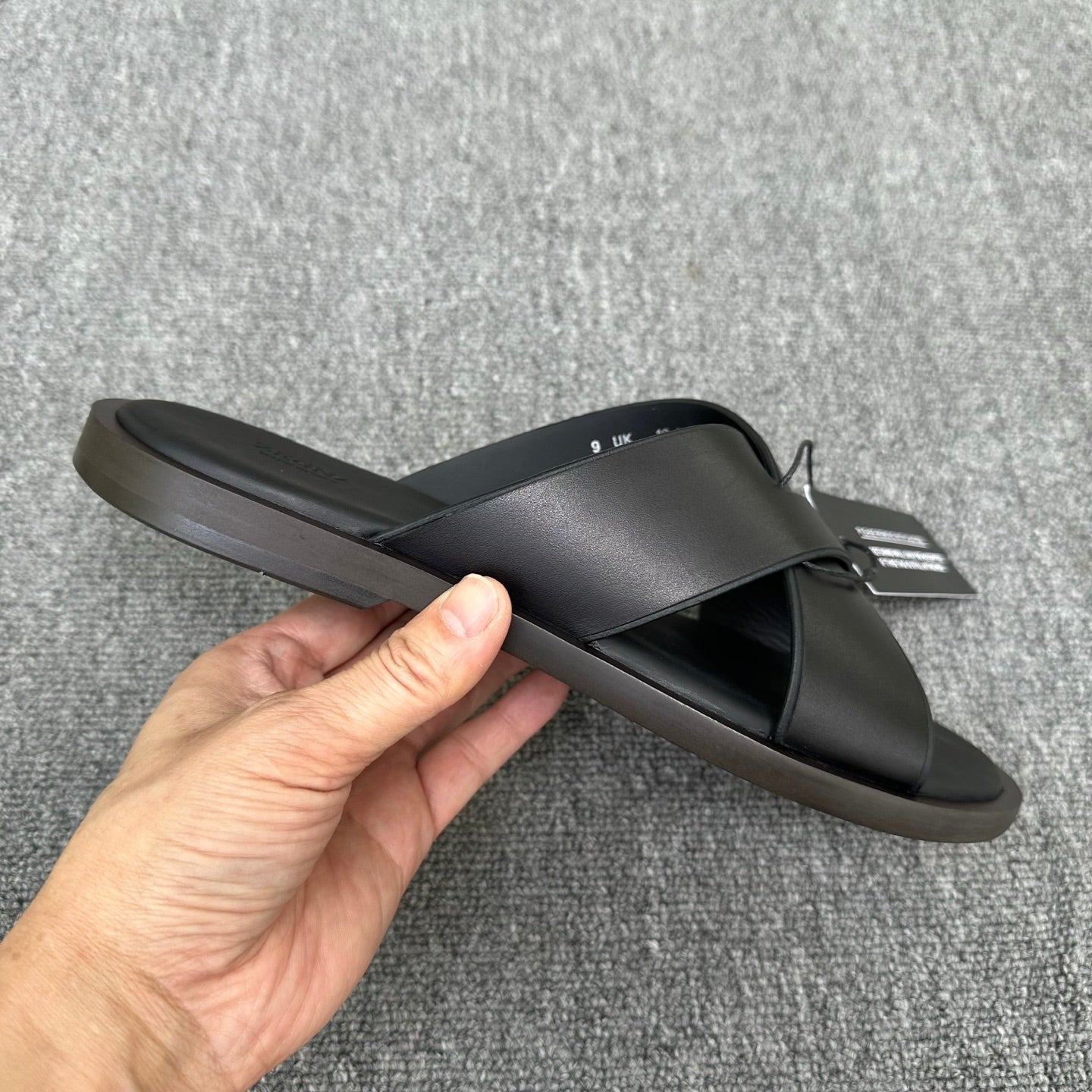 Zegna Men's Sandal Full Black Leather 144950
