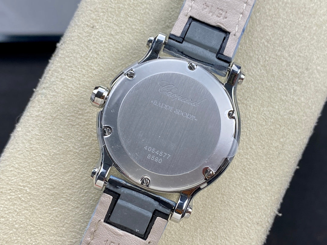 Happy Diamonds 30mm Silver Blue Dial