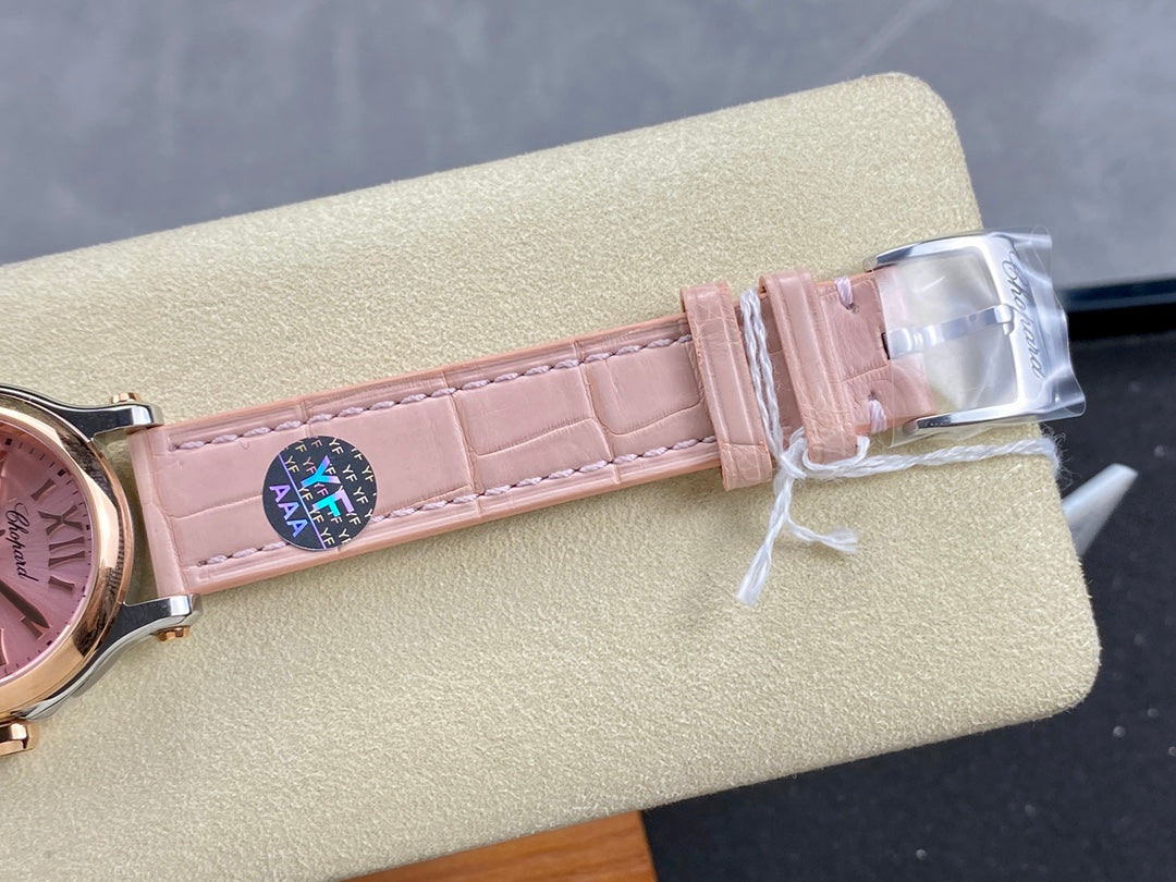 Happy Diamonds 30mm Pink Dial