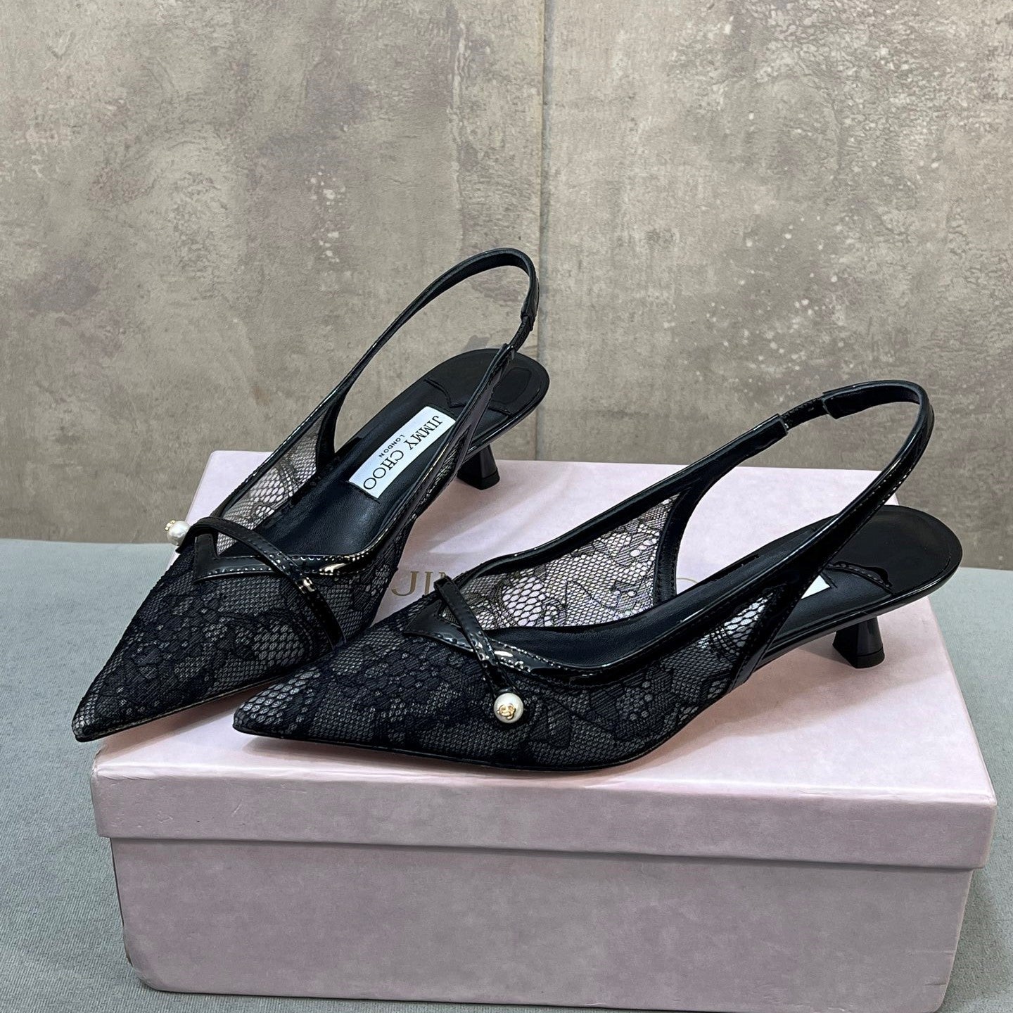 Jimmy 26 Amita Pump 45mm Black Mesh 682977