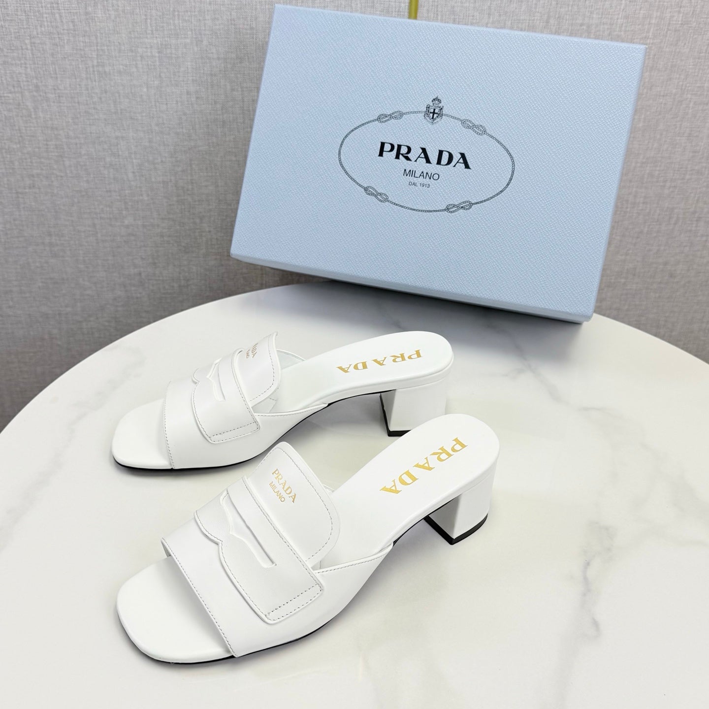 Prada Sandals 4.5cm Black Leather 639957