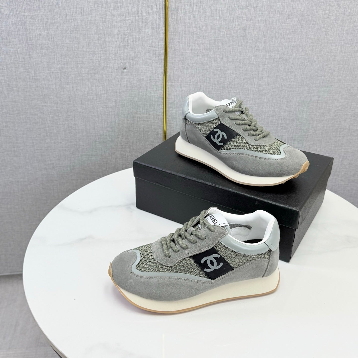 CC 26s Trainer Sneakers Grey Mesh Suede 865804