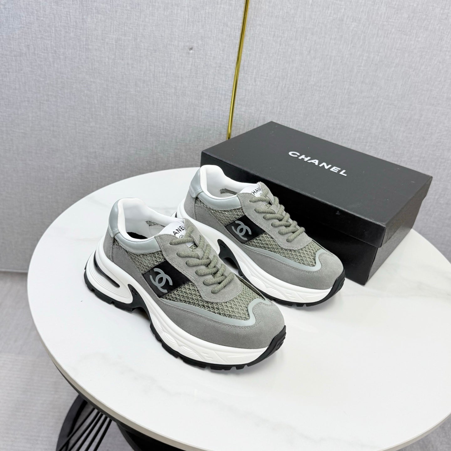 CC 26s Runners Sneakers Grey Mesh Suede 865807