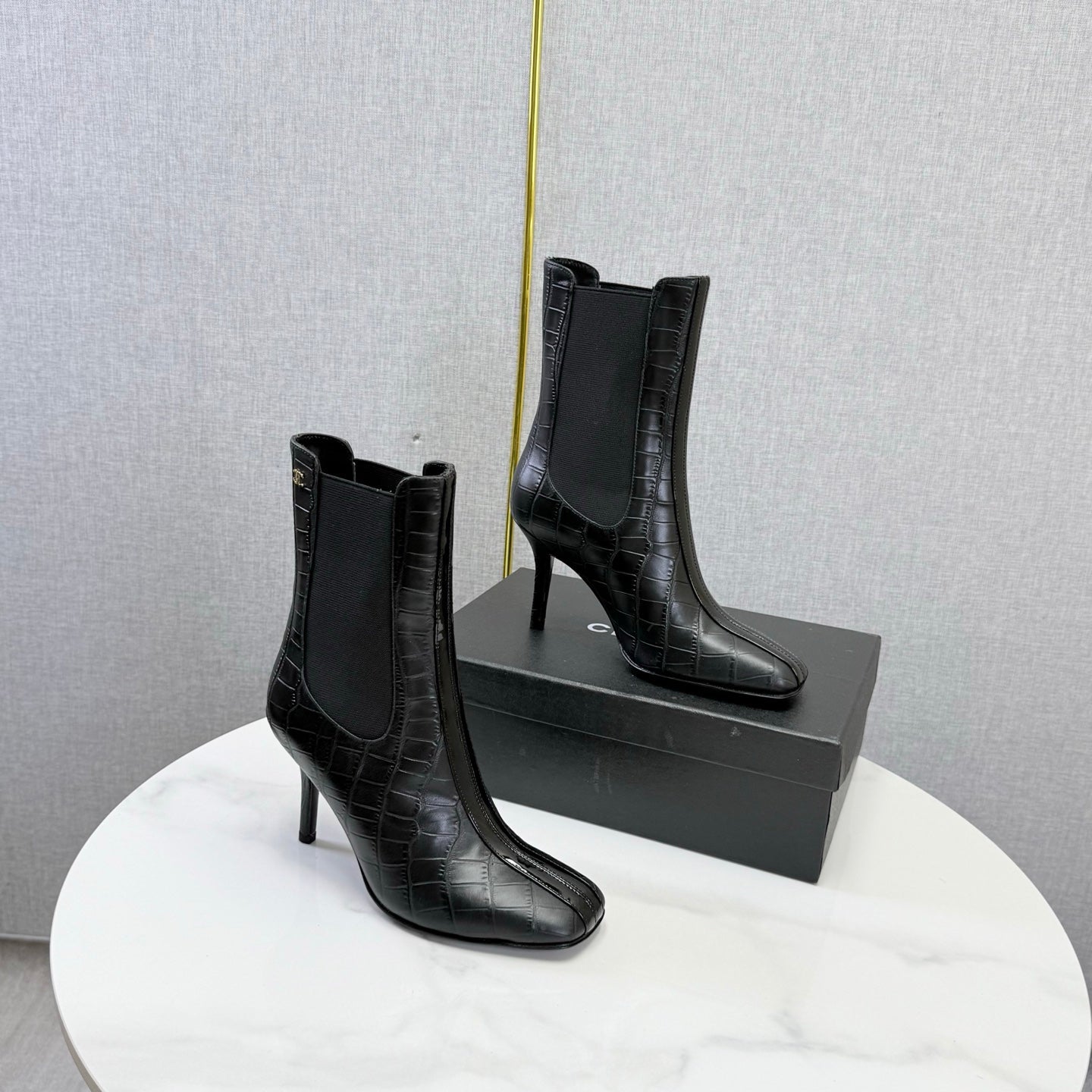 CC 26s Metiers d'Art Boot Black Embossed Leather 904451