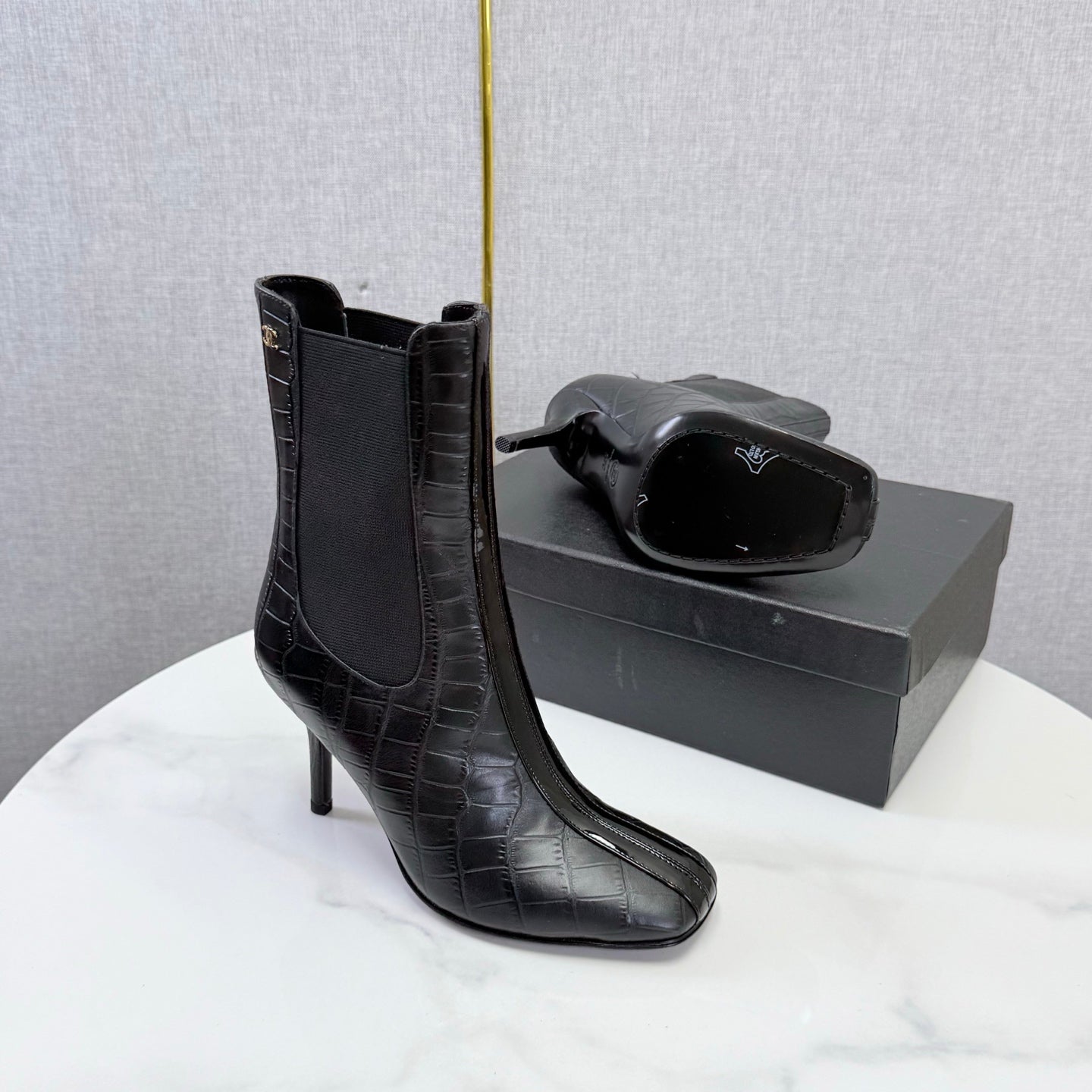 CC 26s Metiers d'Art Boot Black Embossed Leather 904451