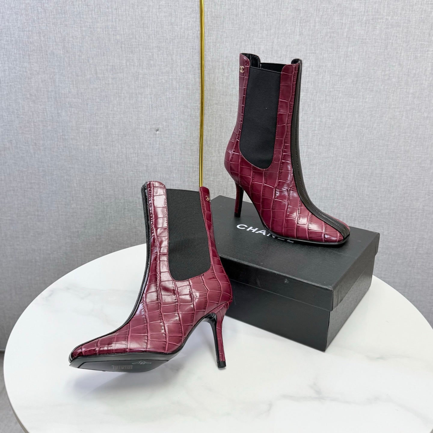 CC 26s Metiers d'Art Boot Burgundy Embossed Leather 904452