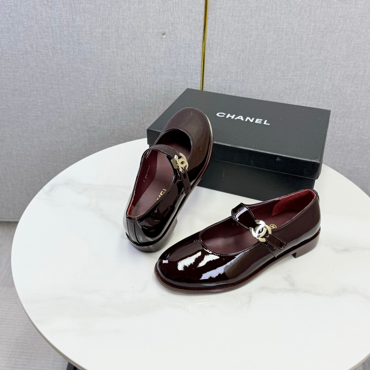 CC 26s Mary Jane Flats Burgundy Patent Leather 904495