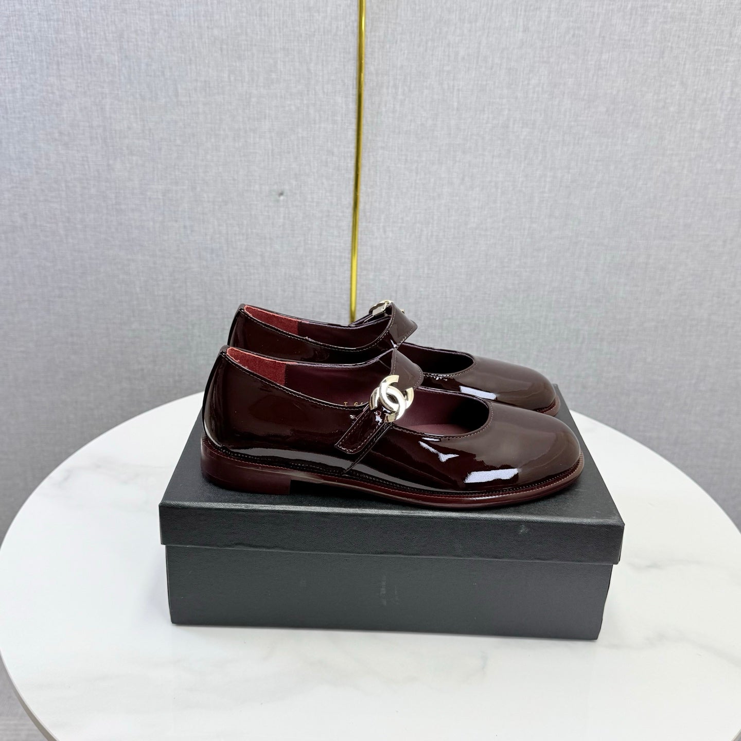 CC 26s Mary Jane Flats Burgundy Patent Leather 904495