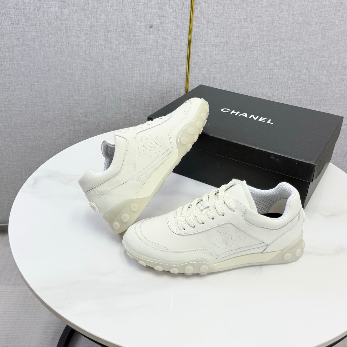 CC 26s Casual Sneakers White Calfskin 972886