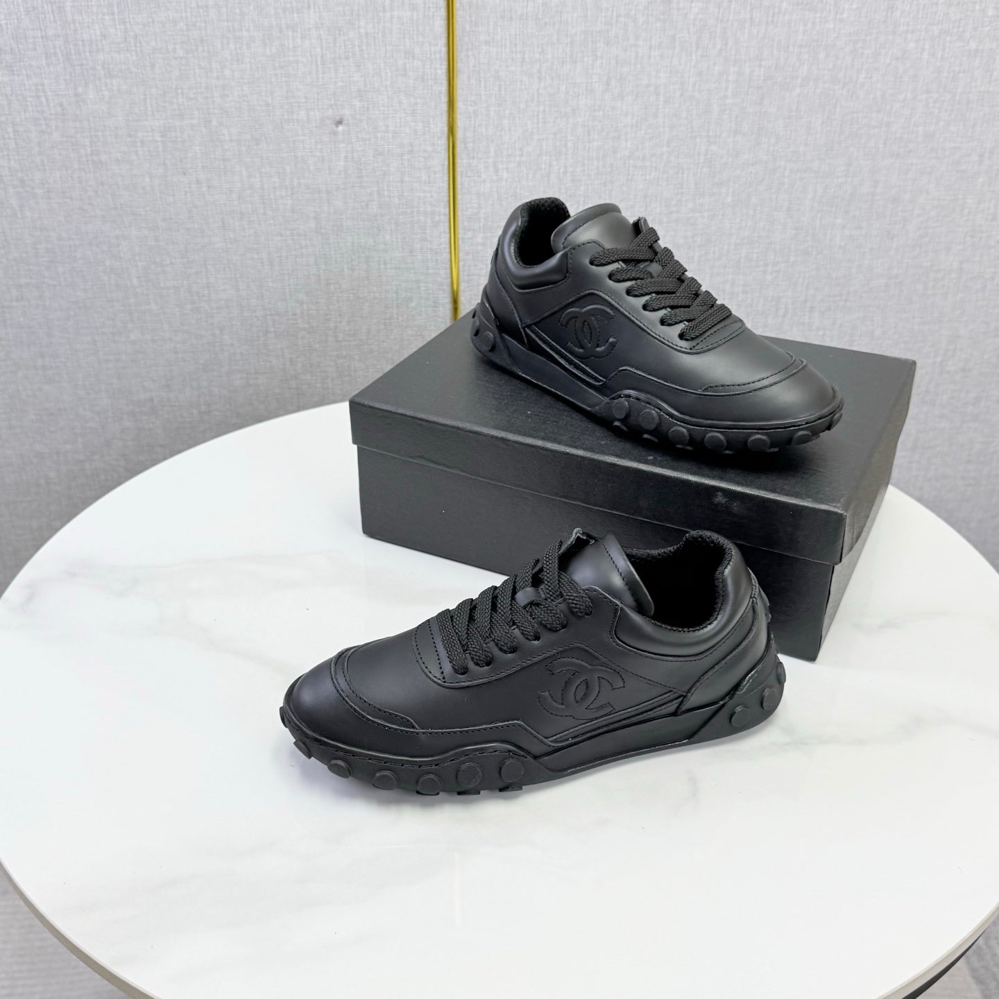 CC 26s Casual Sneakers Black Calfskin 972887