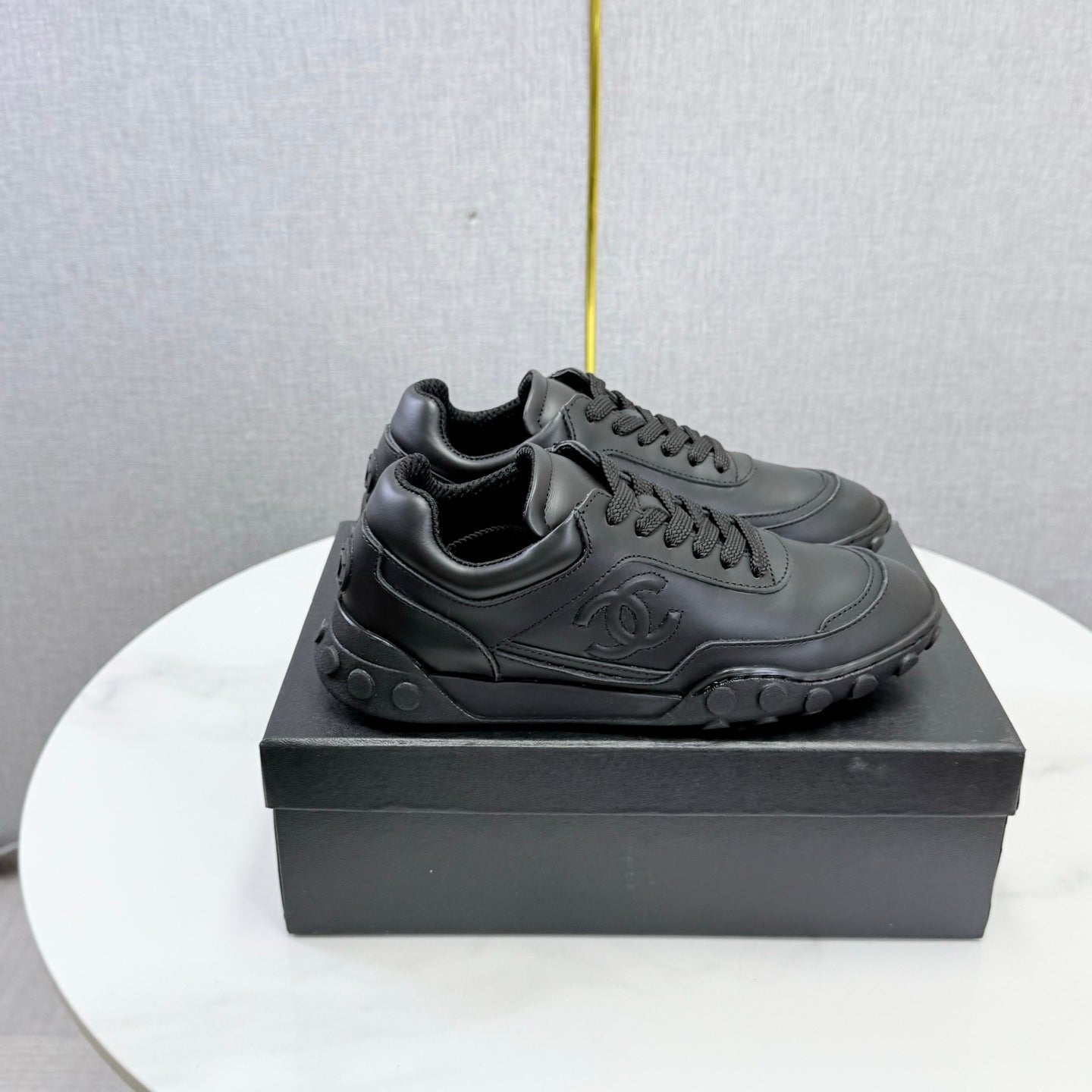 CC 26s Casual Sneakers Black Calfskin 972887