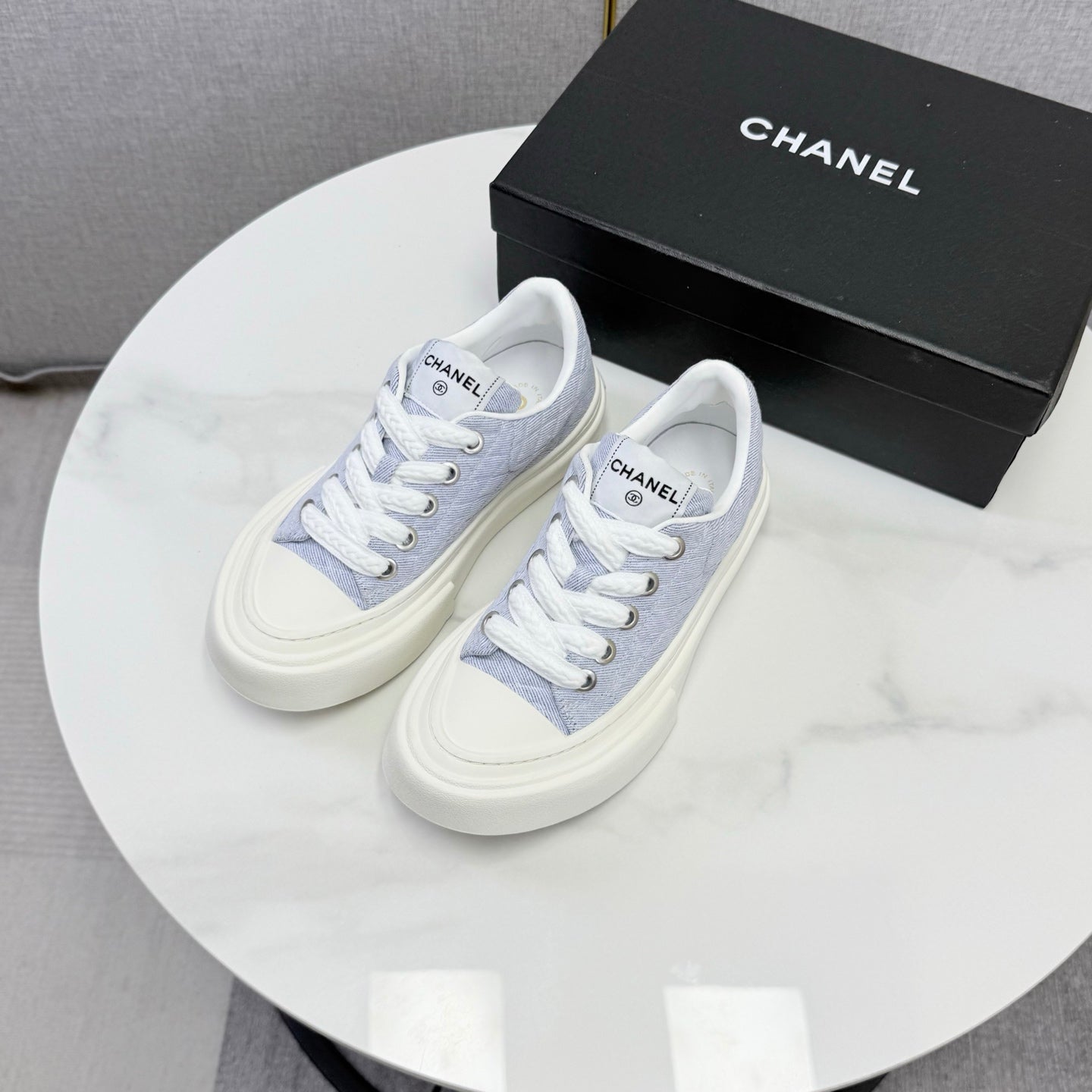 CC 26s Platform Sole Sneakers Pastel Purple Canvas 972895
