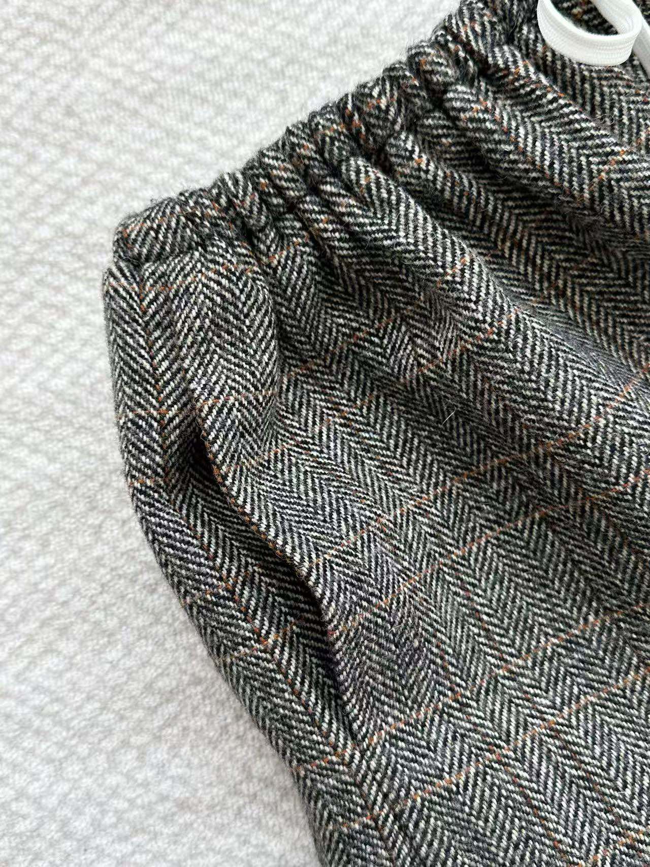 Miu Miu 25 Patterned Rope Skirt Gray Wool Viscose