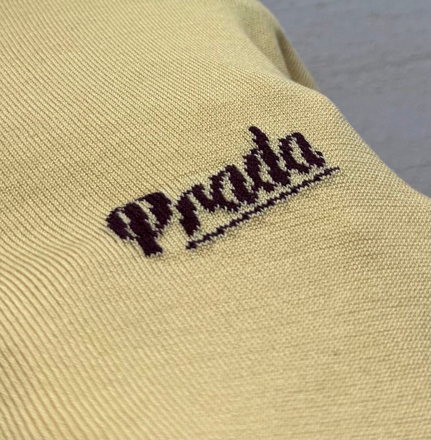 Prada 26s Light Yellow Silk Nylon 398040