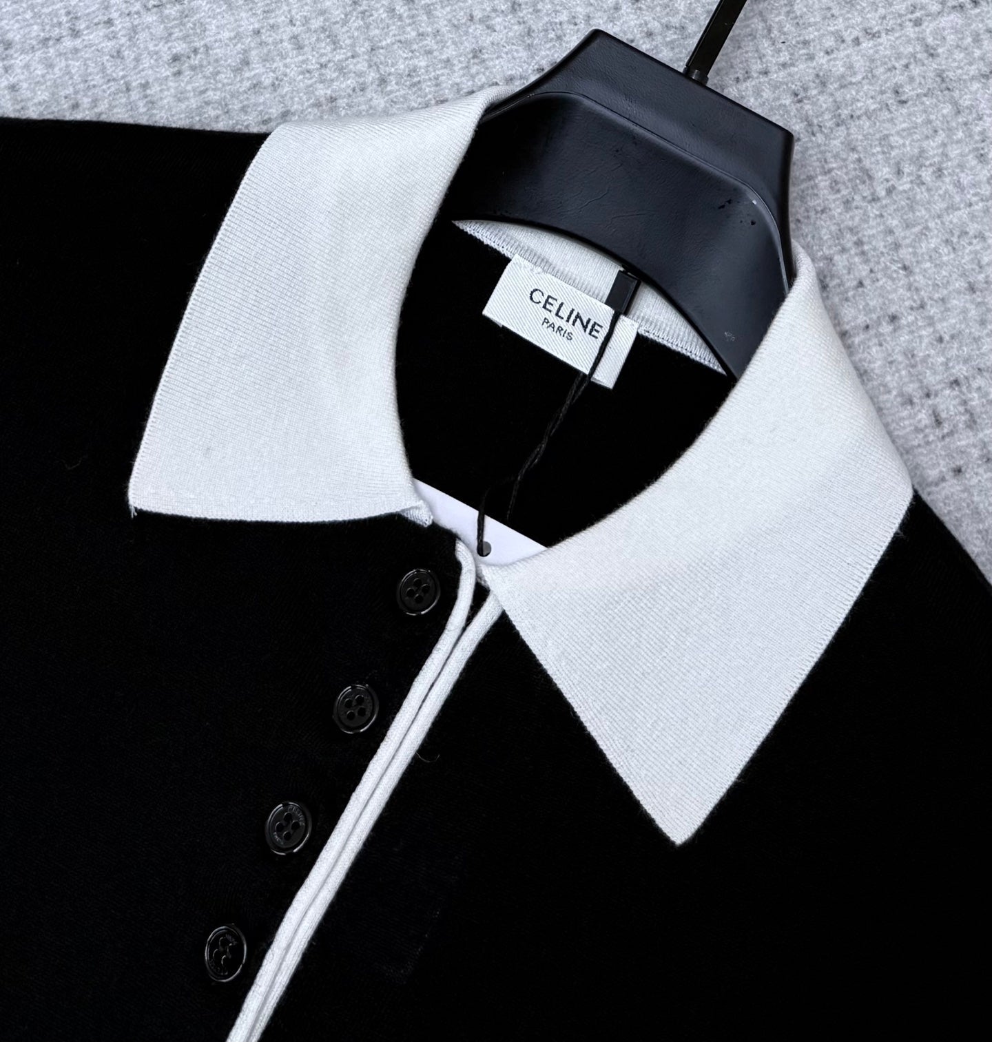 Celine 26s Polo Sweater Cashmere Silk 398026