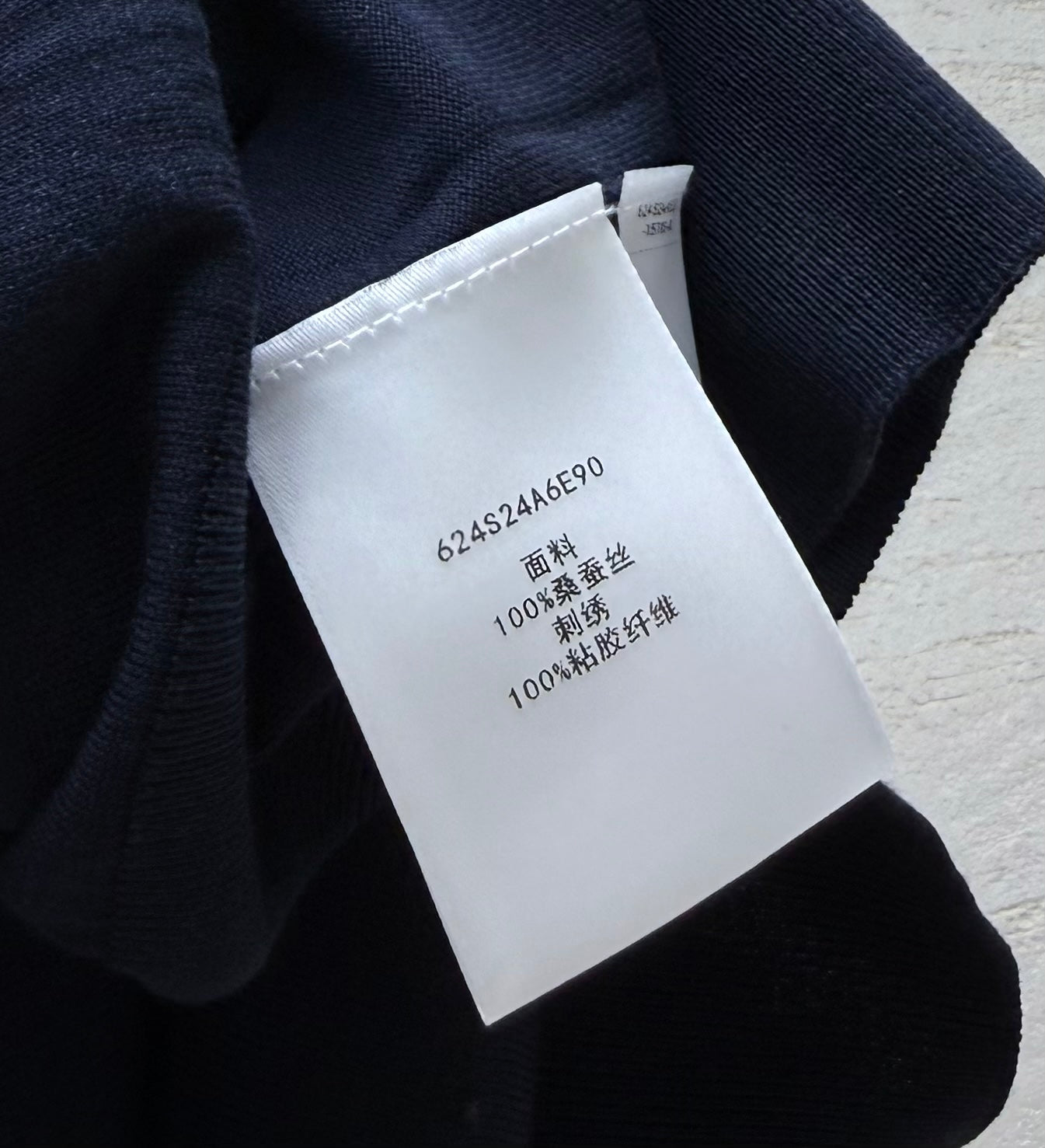CD 26s Médaillon Short-Sleeved Sweater Navy Blue Cotton 398036