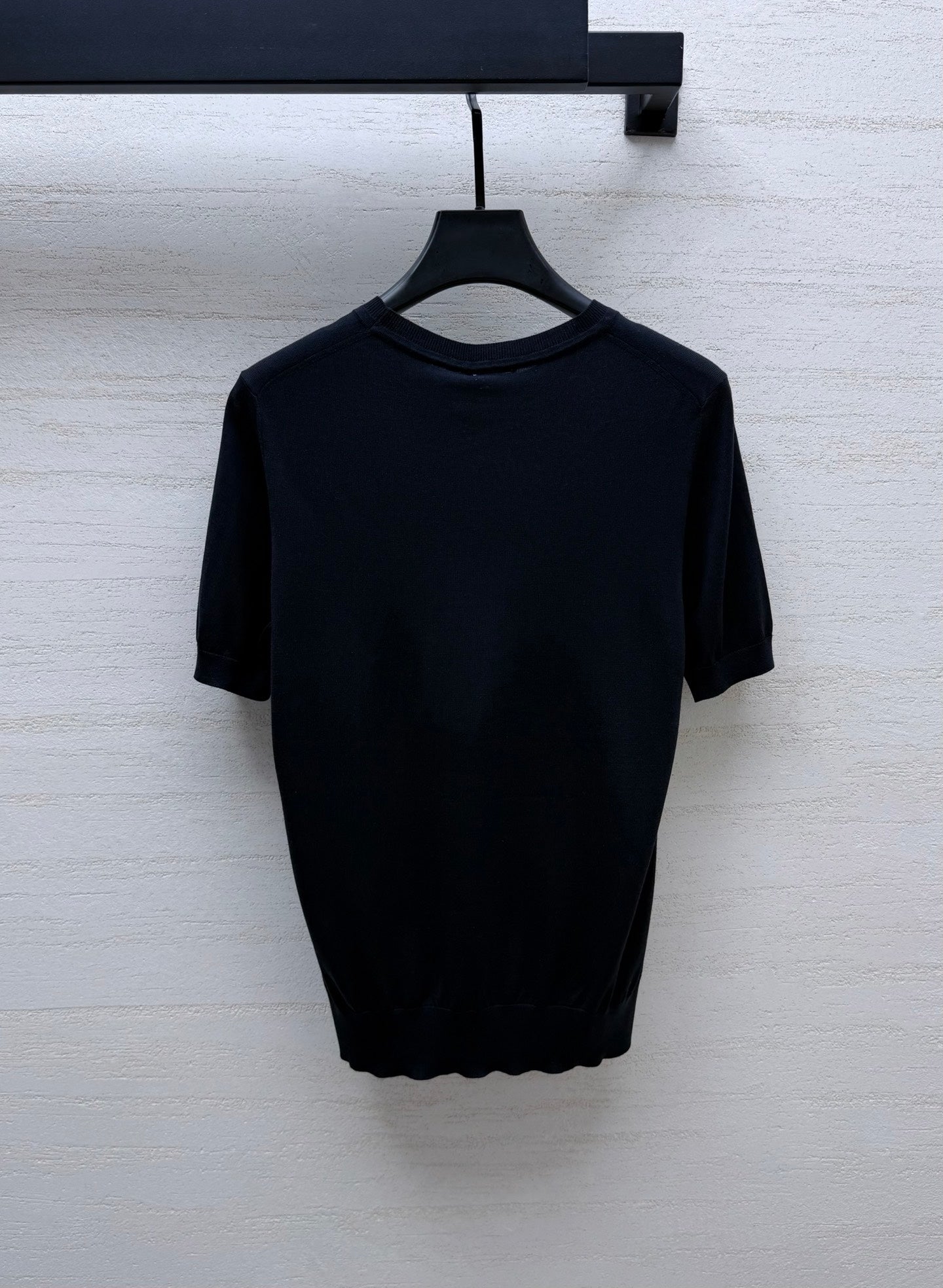 CD 26s Médaillon Short-Sleeved Sweater Navy Blue Cotton 398036