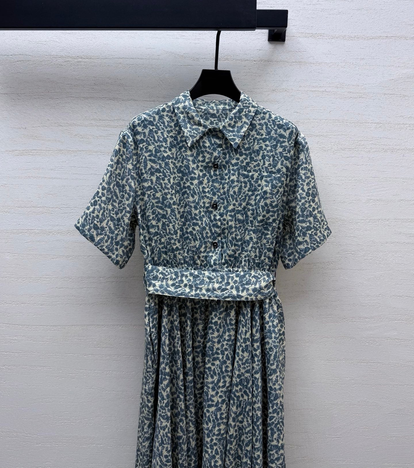 LP 26s Long Dress Butter/Avio Linen 398045