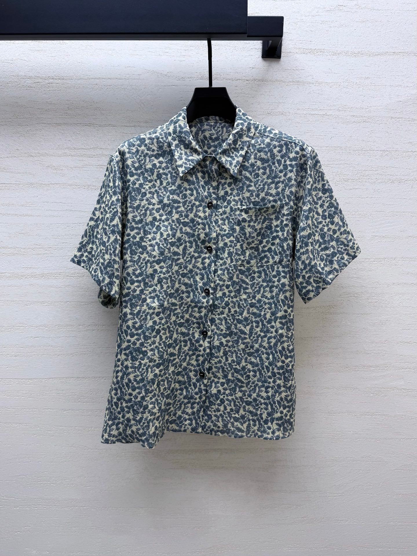 LP 26s Short-Sleeved Shirt Butter/Avio Linen 398048