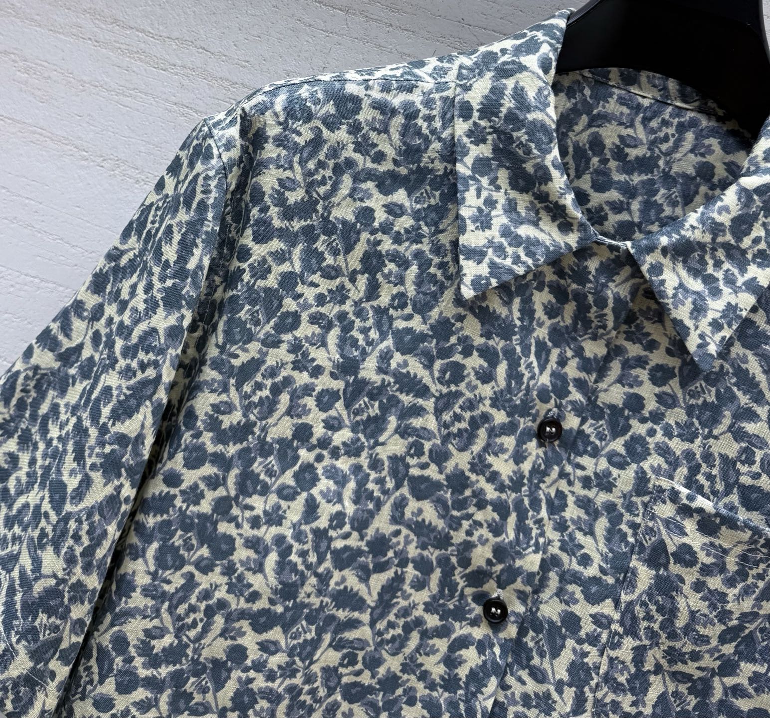 LP 26s Short-Sleeved Shirt Butter/Avio Linen 398048