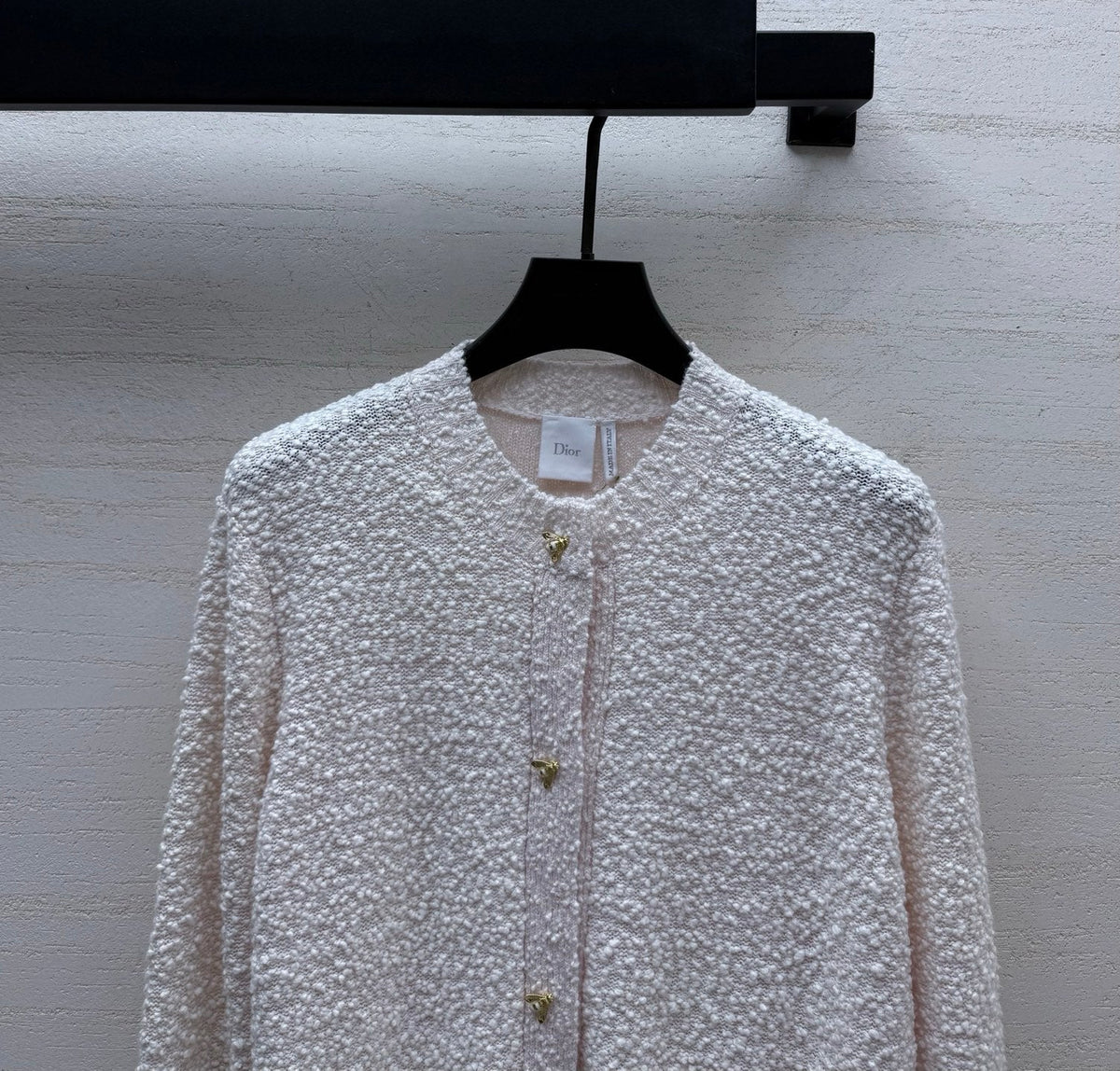 Dior 26s Knit Cardigan White Cotton Wool 433012