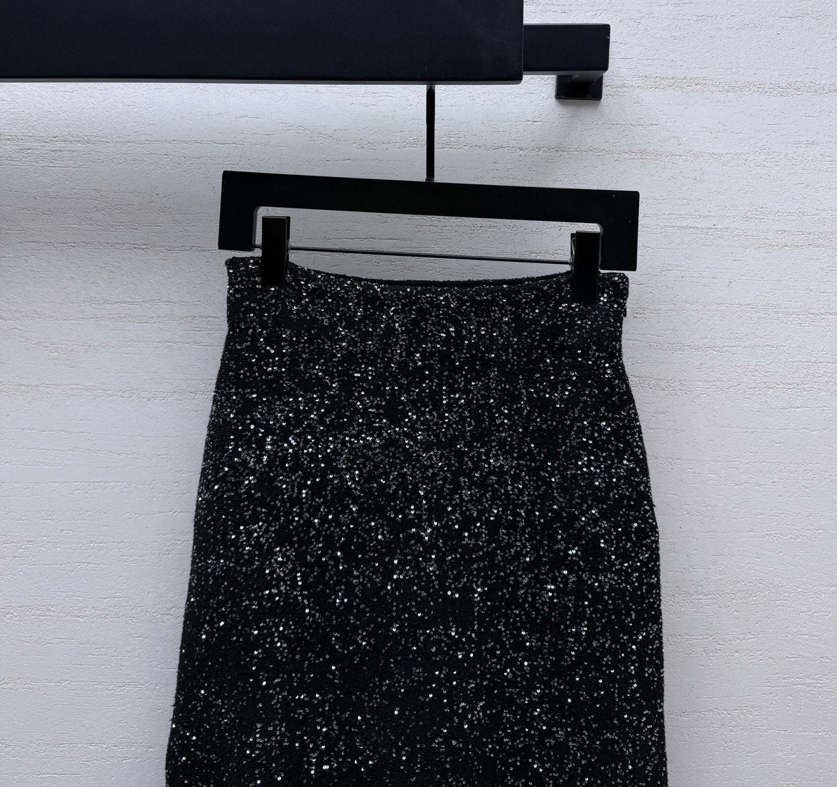 Dior 26s Tweed Skirt Black Polyamide Viscose 432844