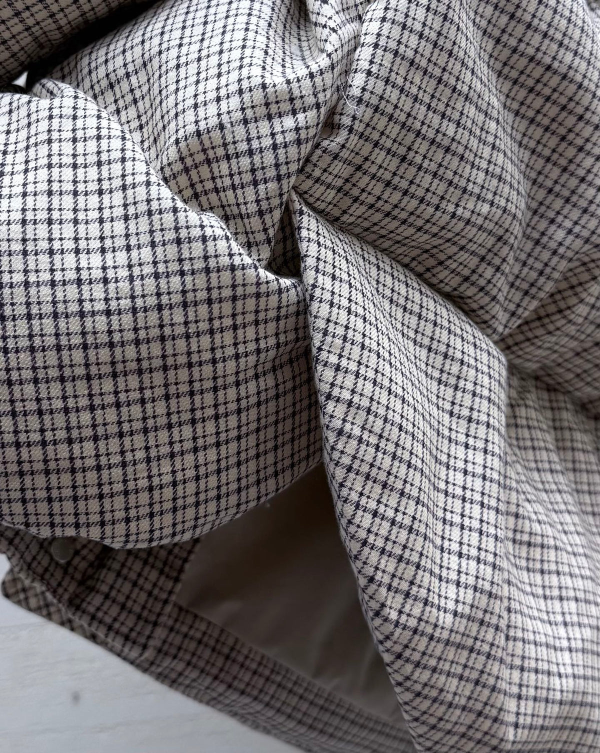 MC 26s Plaid Down Jacket White Cotton 432911