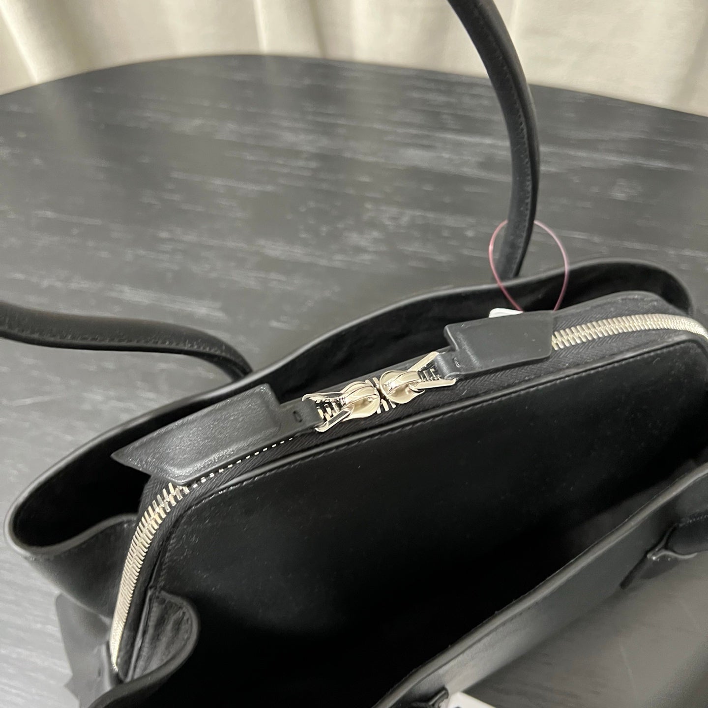 The Attico Small La Passaggiata Tote Bag Black Leather
