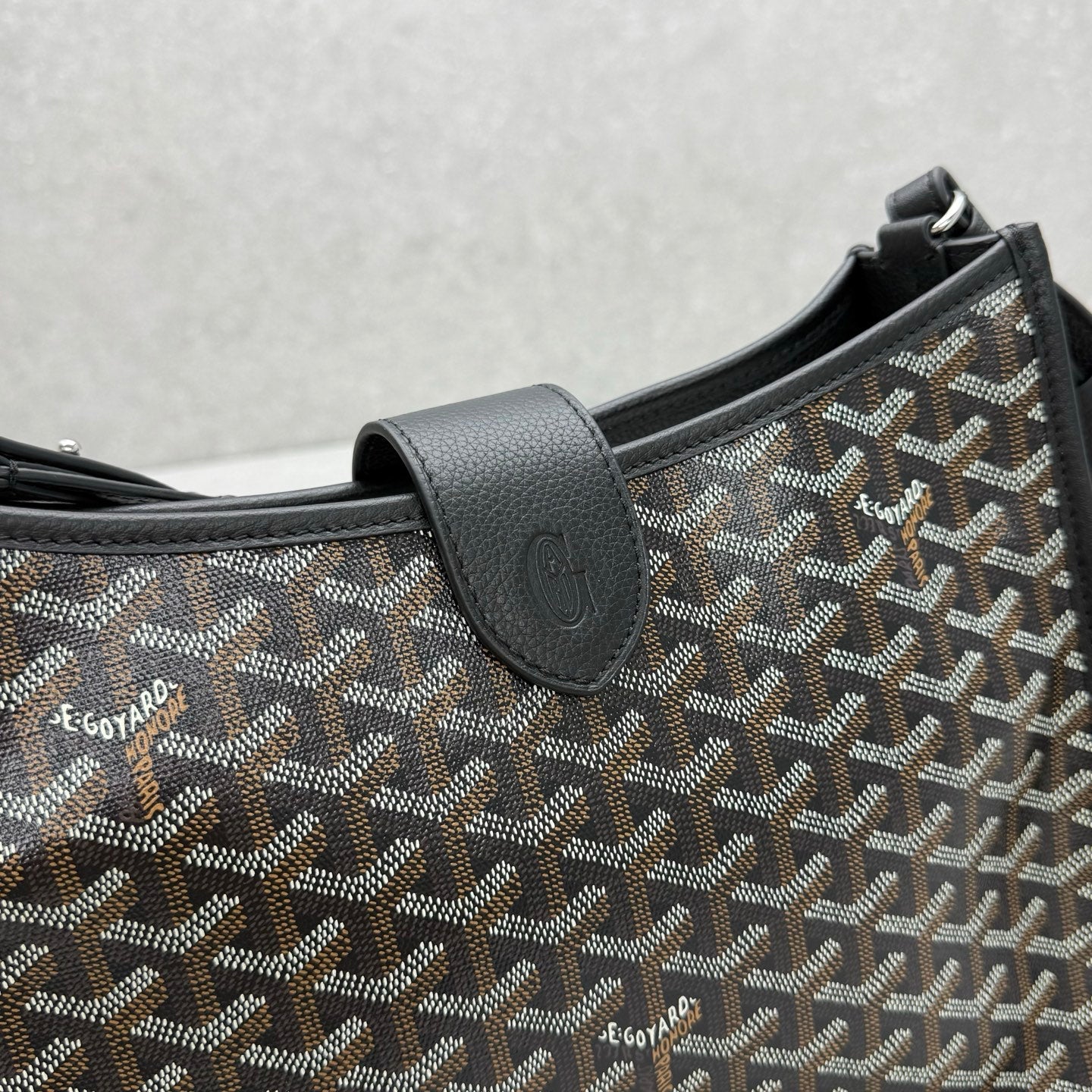 Goyard Musette Bag Black Canvas Leather