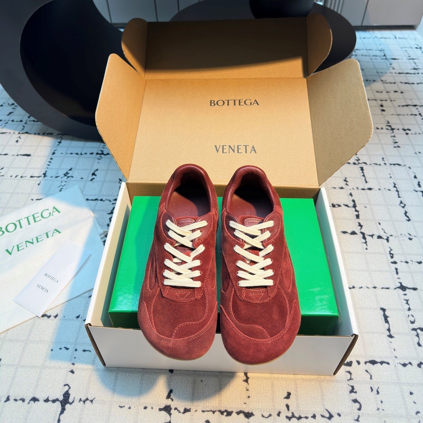 BV 25s Orbit Flash Sneaker Red Suede 429482