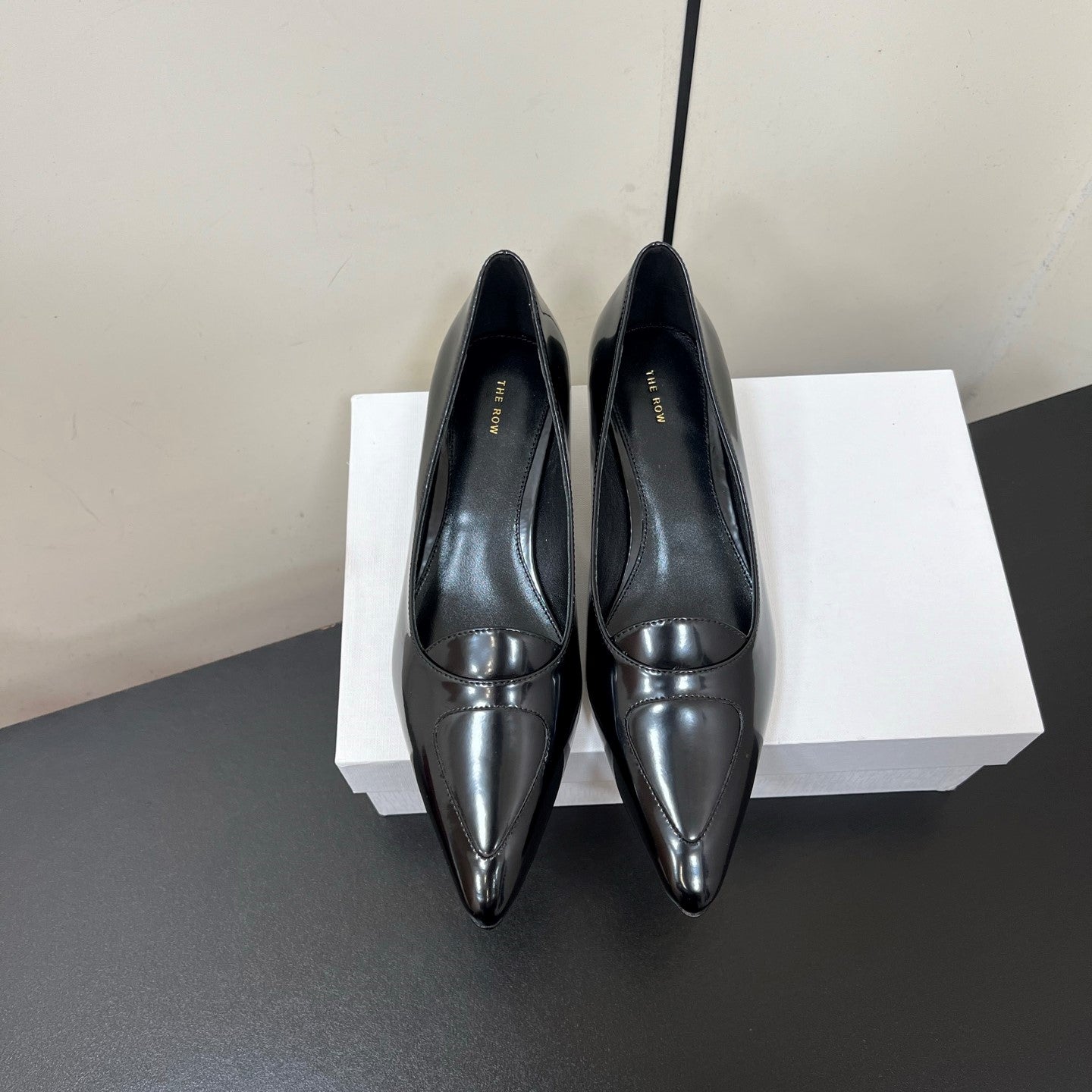 The Row Viv Kitten Pumps 3.5cm Black Leather 340010