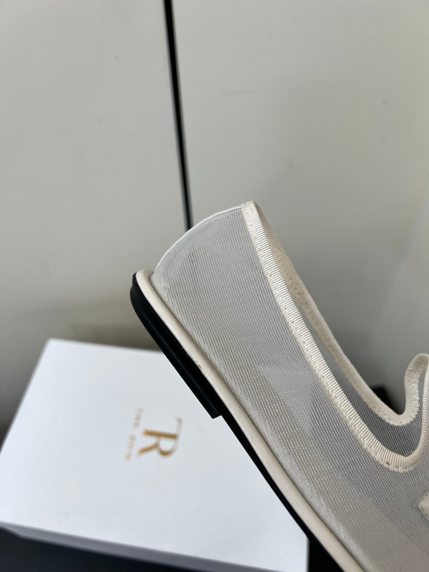 The Row Loafer White Mesh And Sheepskin 340016