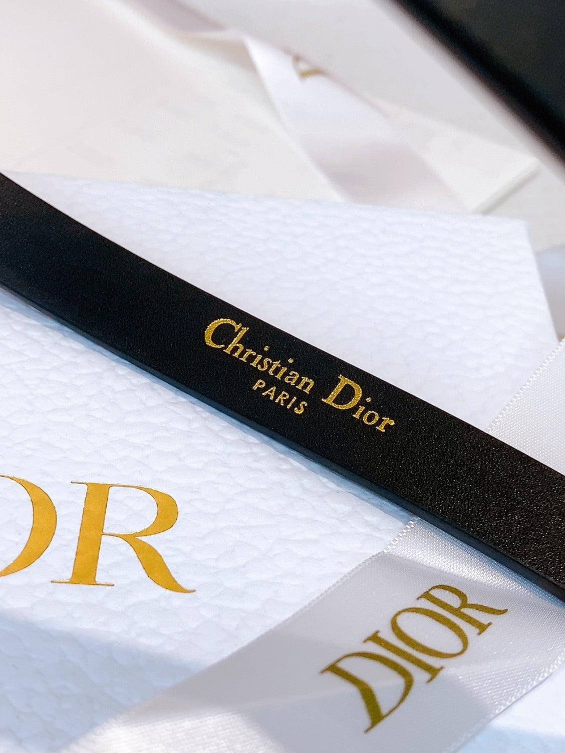 CD Diorissimo Bow Belt 1.5cm Leather 211670