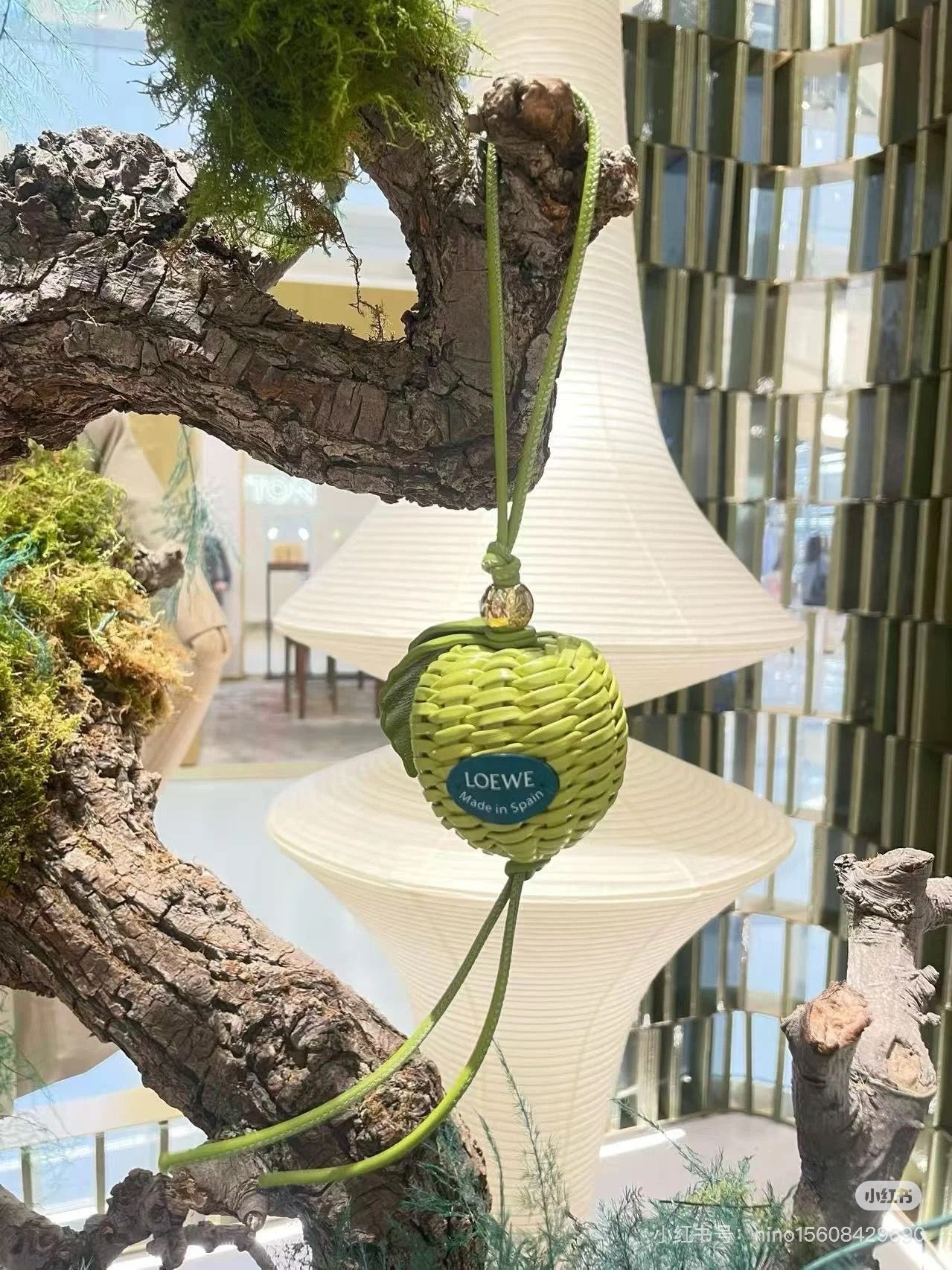 Loewe Charm Bag Apple Green Leather