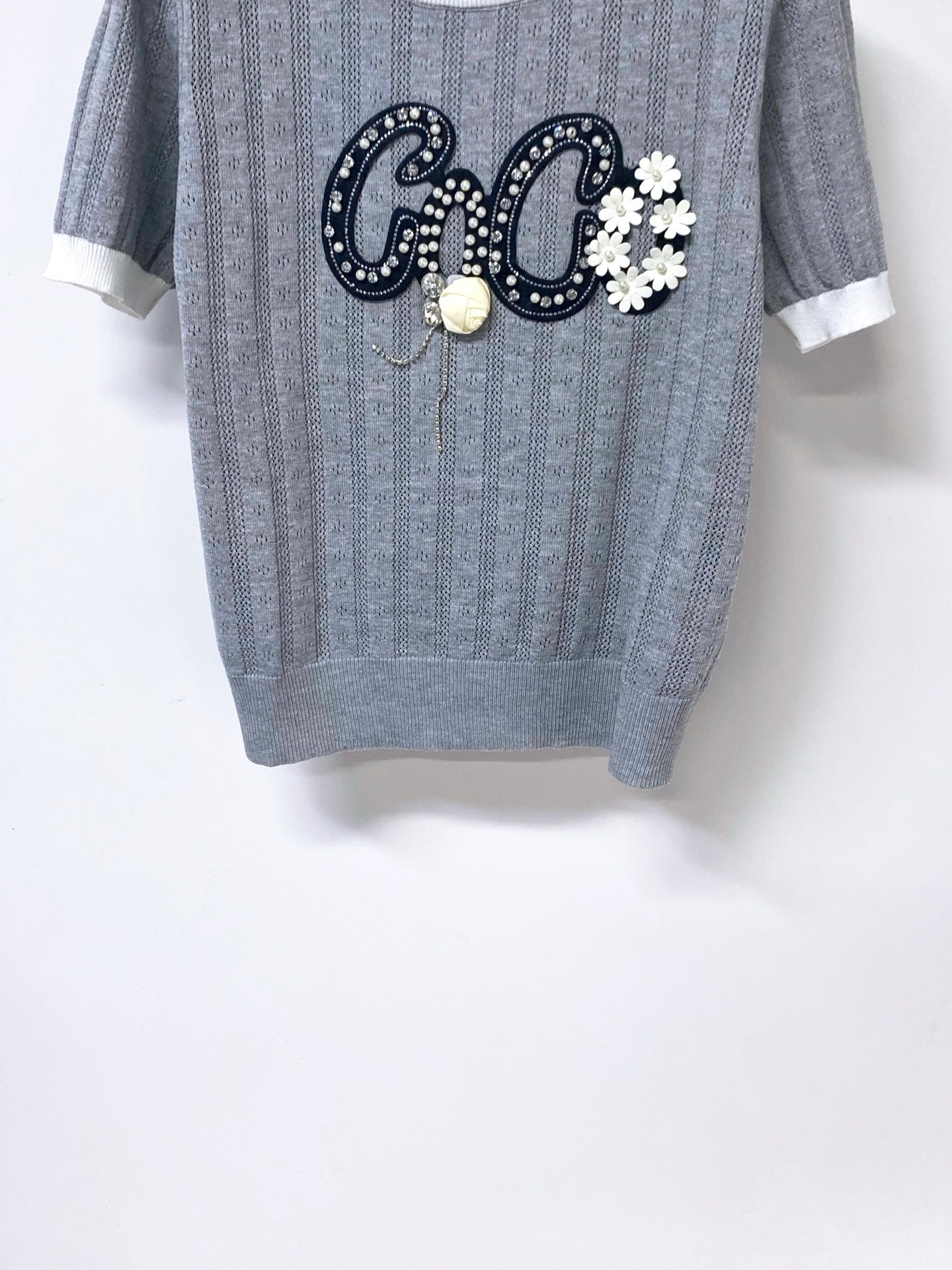Chanel 26s Short-Sleeve Knit Top Style 1169