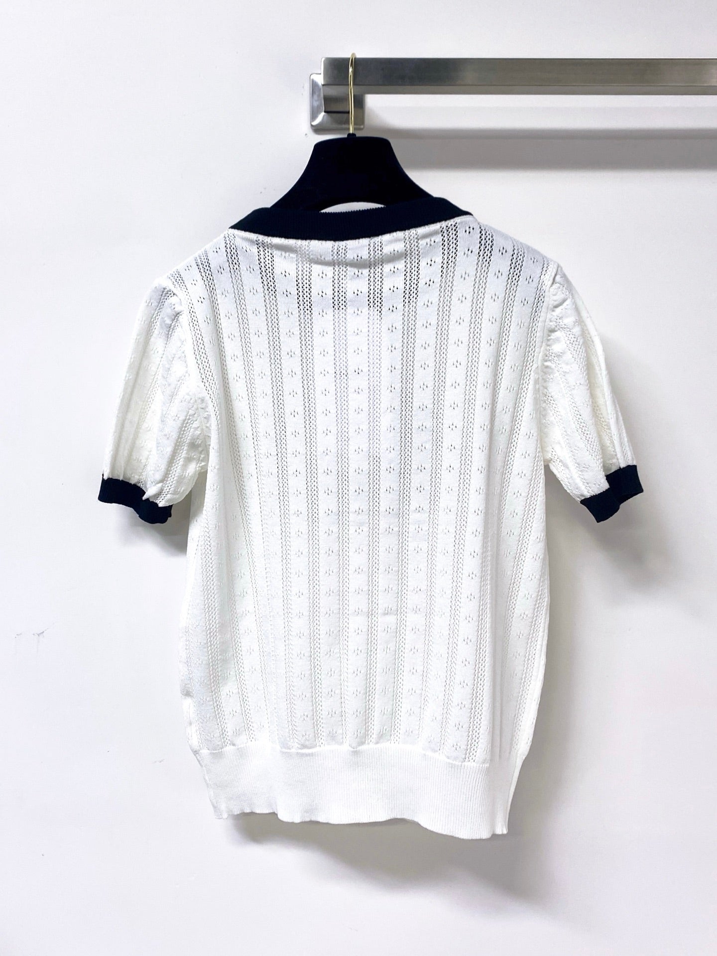 Chanel 26s Short-Sleeve Knit Top Style 1170
