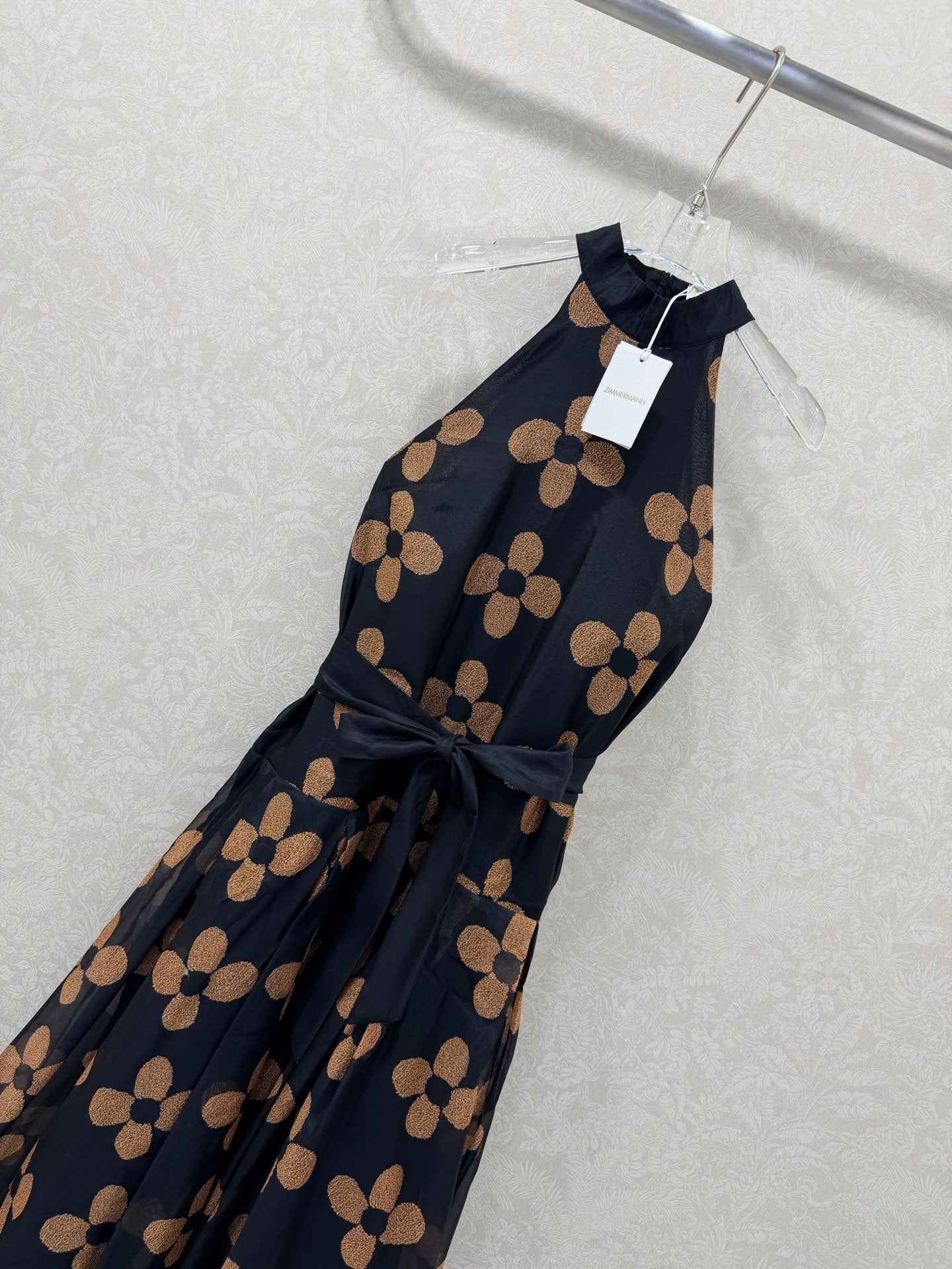 Zimmermann French Couture Floral Gown Black Cotton 347347