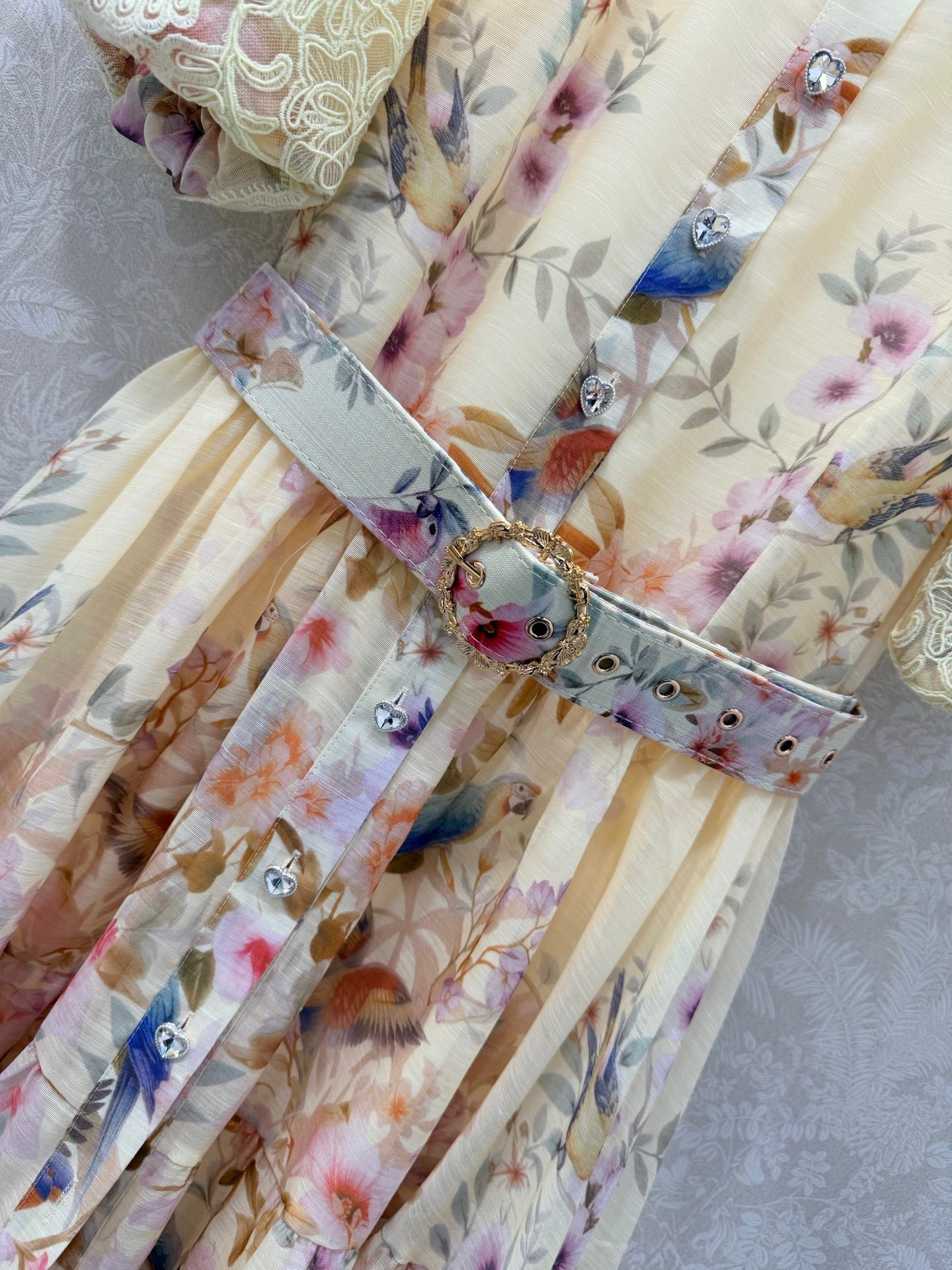 Zimmermann Luminosity Liftoff Flower Dress Morisot Cream Floral Cotton 347284