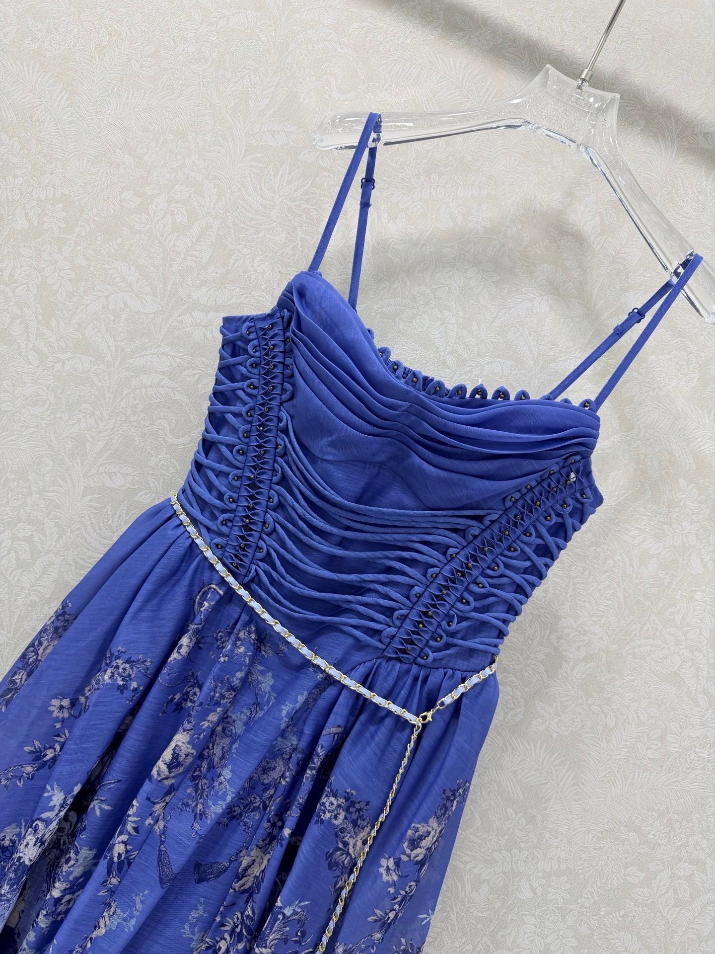 Zimmermann Polly Dress Blue Mermaid Cotton 347240