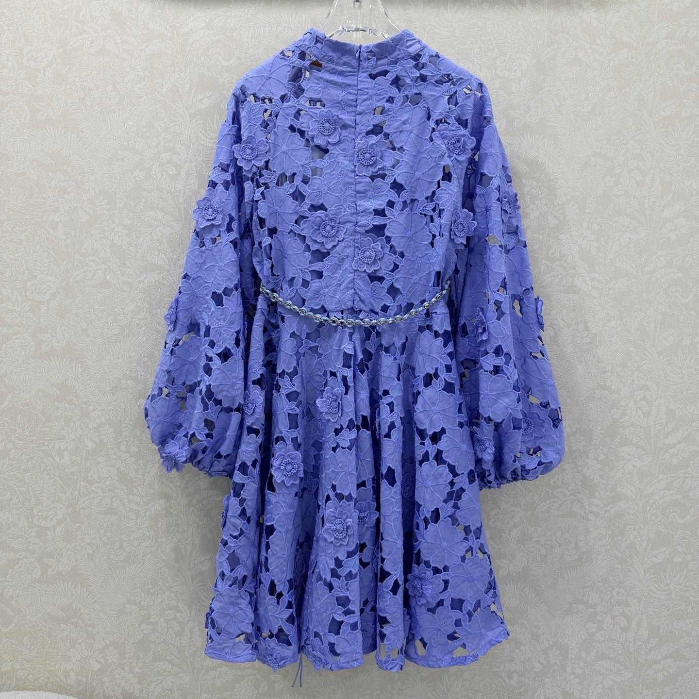Zimmermann Patience Long Sleeve Dress Jacaranda Cotton 347217