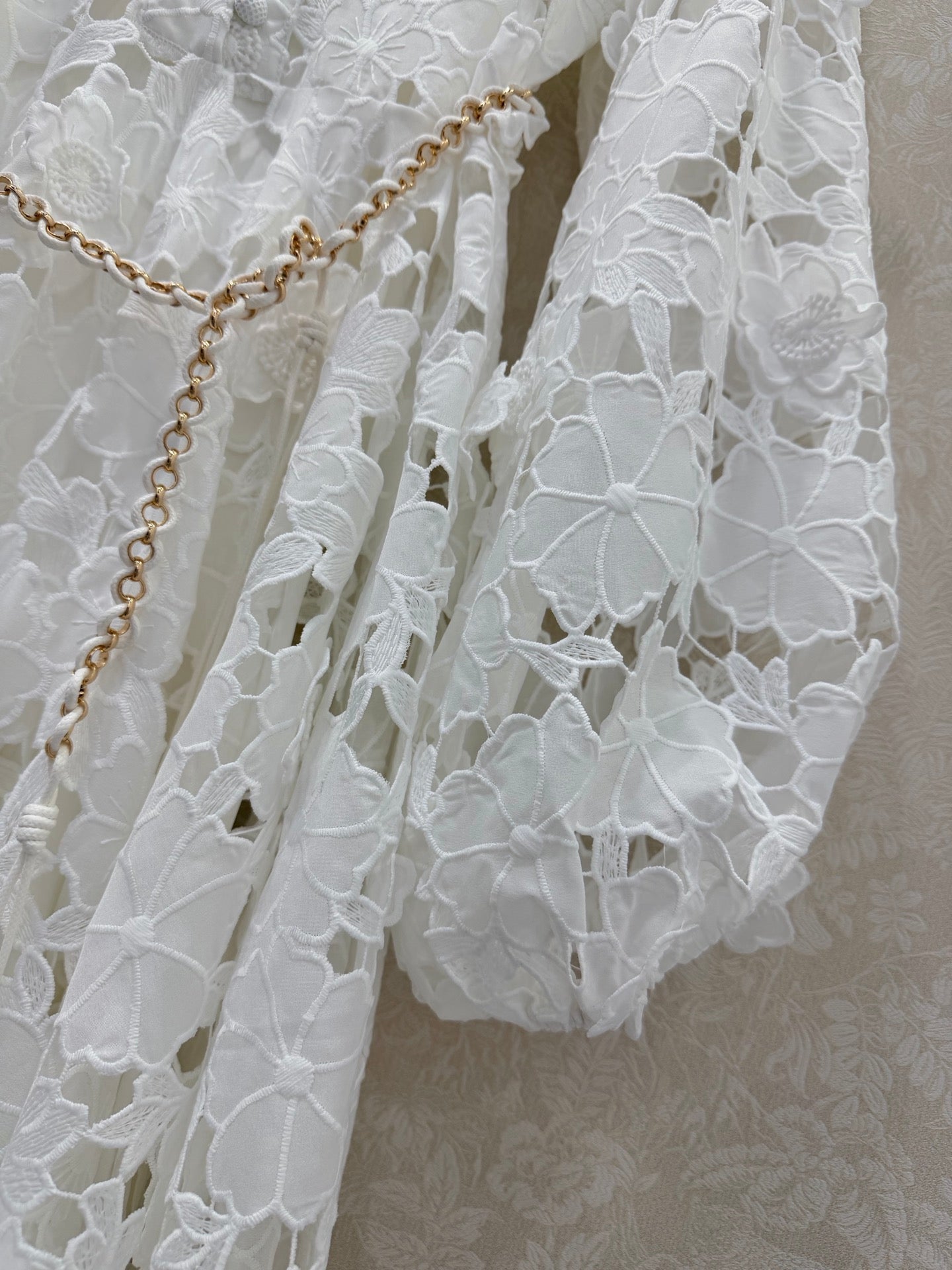Zimmermann Patience Long Sleeve Dress White Cotton 347216